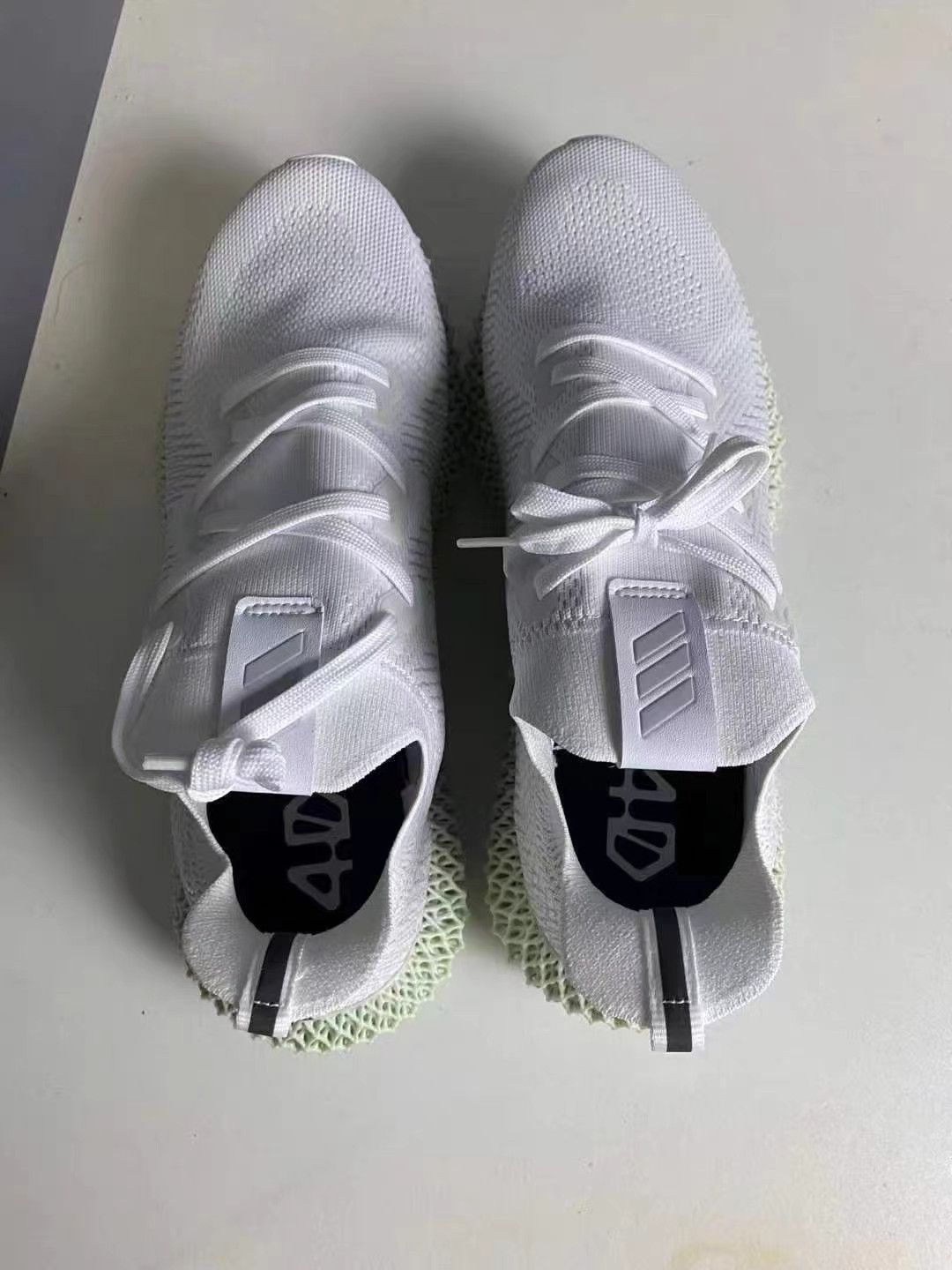 Adidas adidas Ultra 4D "Core White/Almost Lime" Running Shoes K15 Size US 13 / EU 46 - 6 Thumbnail