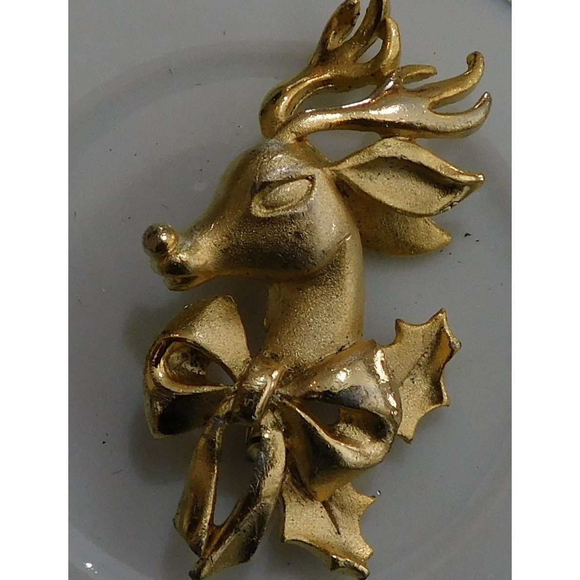 Other Vintage 1950s Stylized Textured Reindeer Brooch Size ONE SIZE - 1 Thumbnail