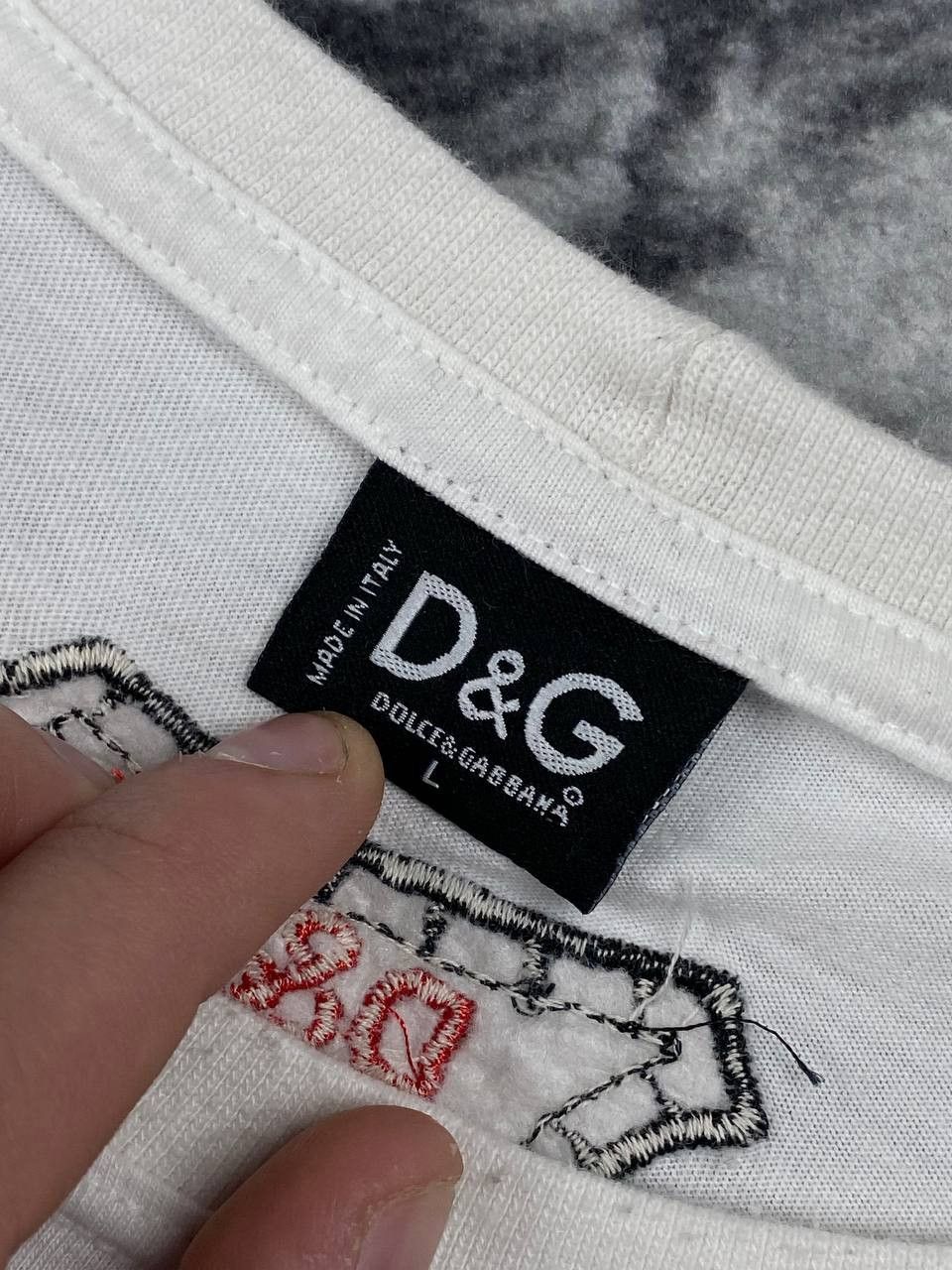 Dolce & Gabbana Vintage Dolce Gabbana Big Log T Shirt Men Size L White Size US L / EU 52-54 / 3 - 5 Thumbnail