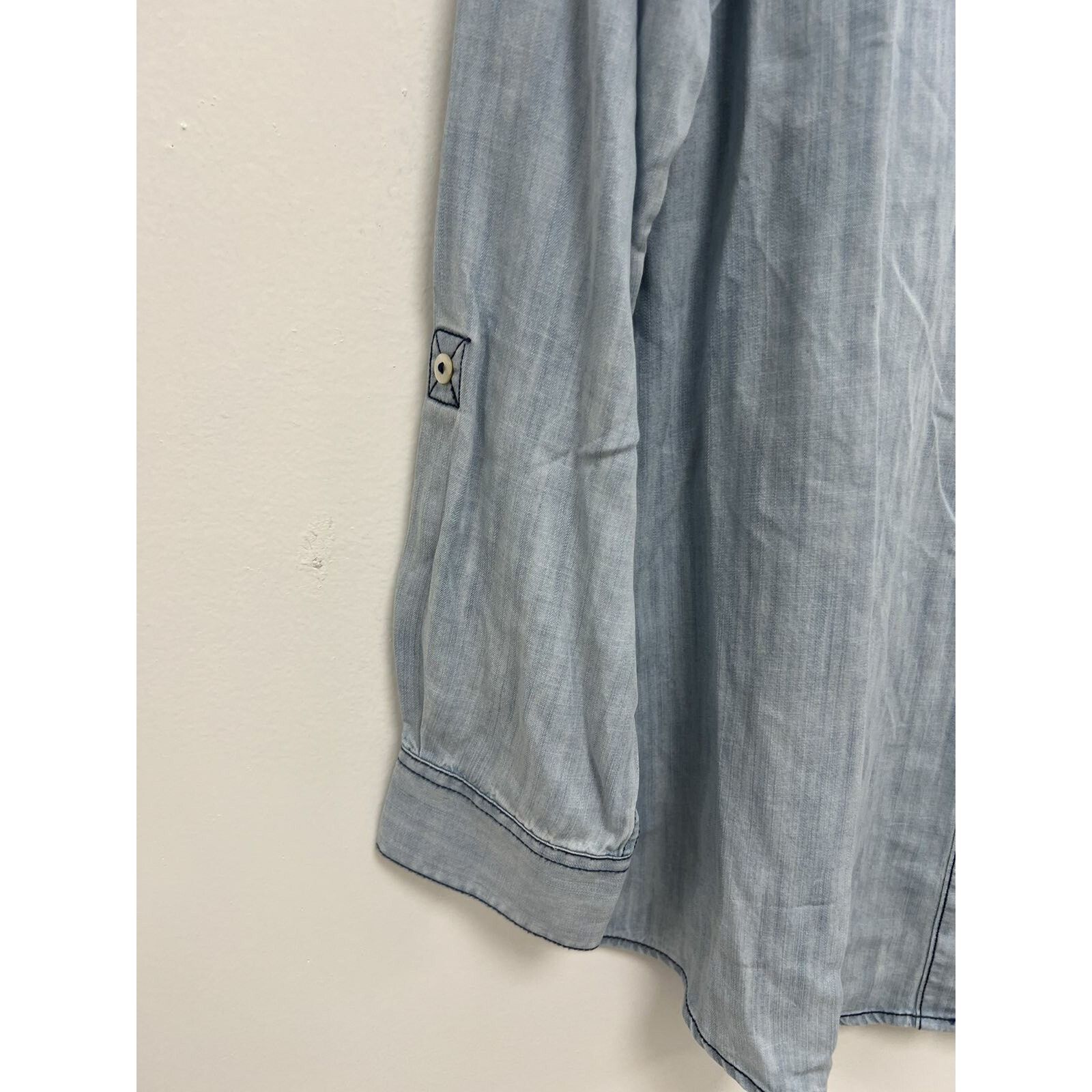 Orvis Orvis Women Tunic Jeans Button Long Sleeve Tencel A001633 Size XL / US 12-14 / IT 48-50 - 3 Thumbnail