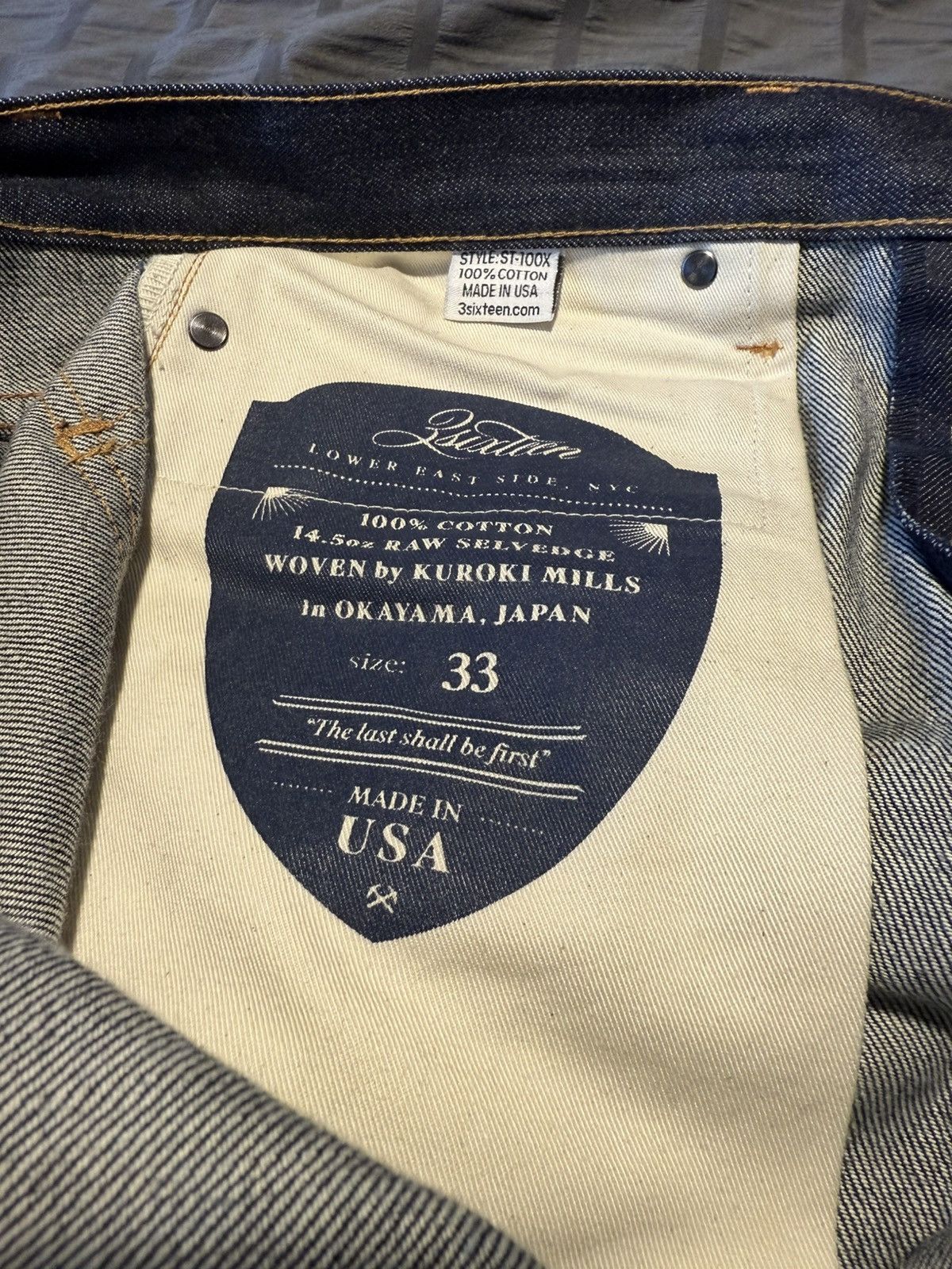 3sixteen 3Sixteen ST-100X Slim Tapered Size US 33 - 6 Thumbnail