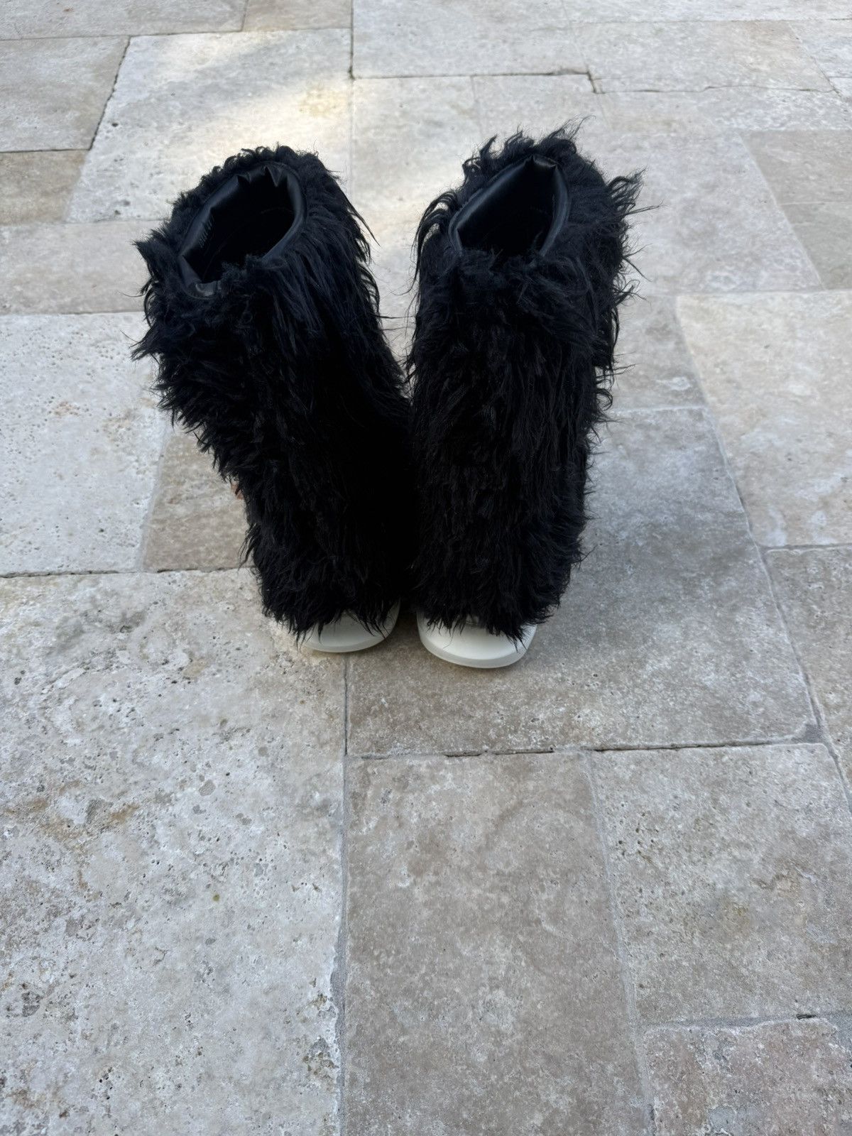 Rick Owens Rick Owens DRKSHDW Faux-Fur Fogachine Boots Size US 11 / EU 44 - 3 Thumbnail