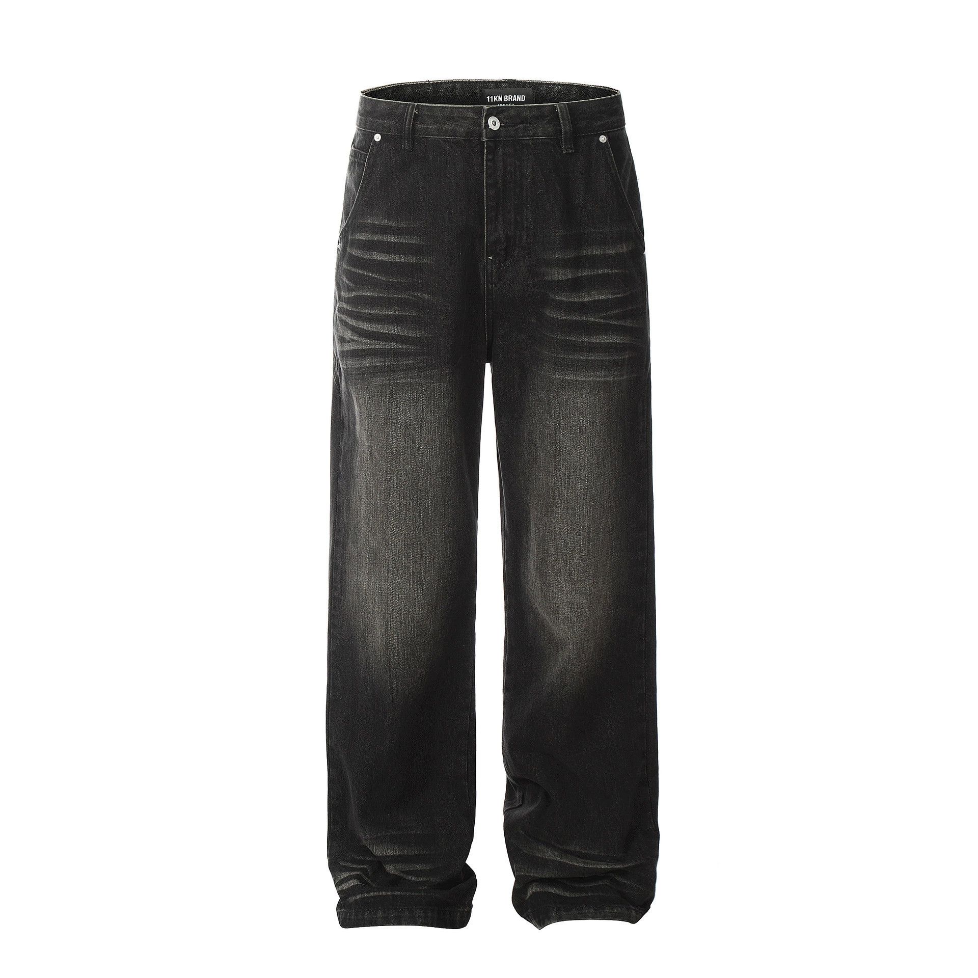 Vintage Men's washed retro straight distressed loose jeans Size US 32 / EU 48 - 1 Thumbnail