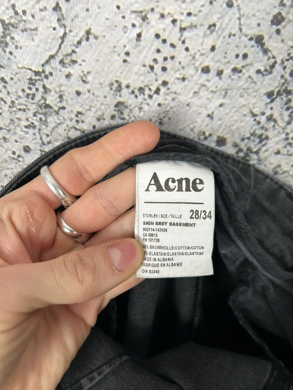 Acne Studios Acne Skin Grey Basement Jeans Vintage Streetwear Designer Size US 28 / EU 44 - 7 Thumbnail