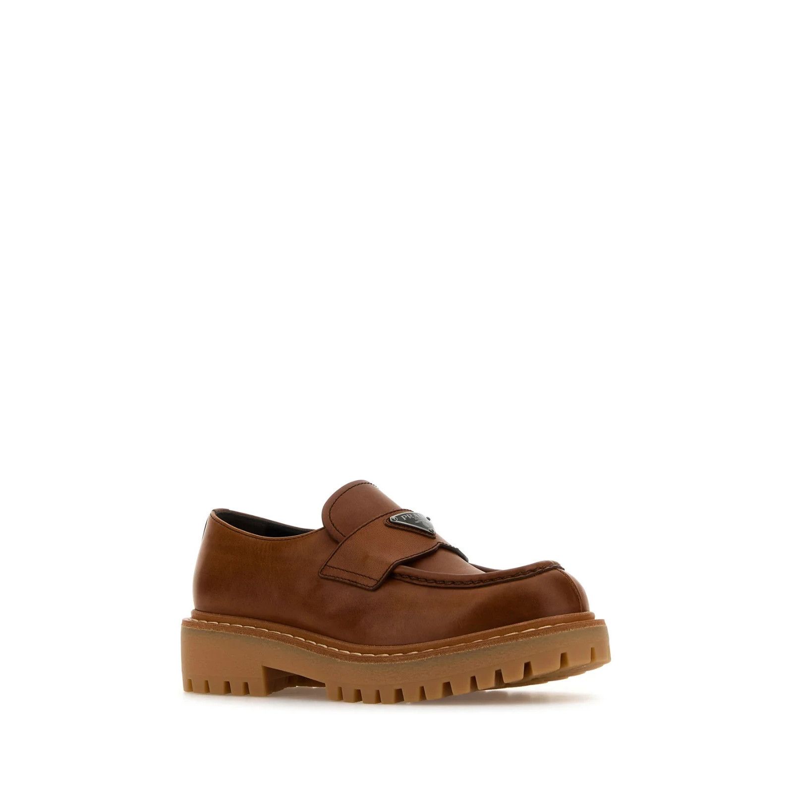 Prada PRADA Caramel Leather Loafers New And Authentic (Men's size: Size US 8.5 / EU 41-42 - 2 Thumbnail