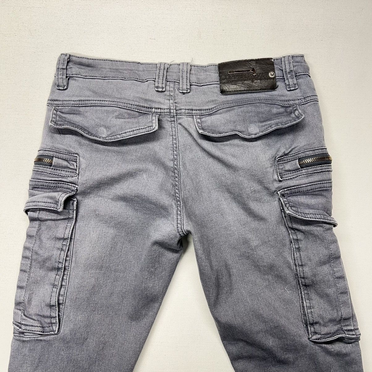Other Copper Rivet Jeans Grey Skinny Moto Cargo Pocket Denim Size US 30 / EU 46 - 11 Thumbnail