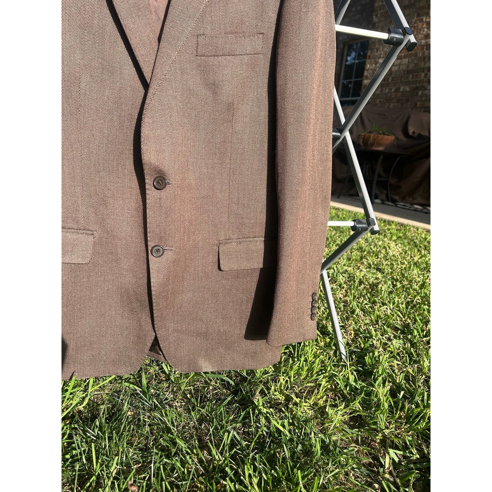 Other Pisano Linea Sartoriale Blazer Brown Zignone High Twist Size 44R - 4 Thumbnail