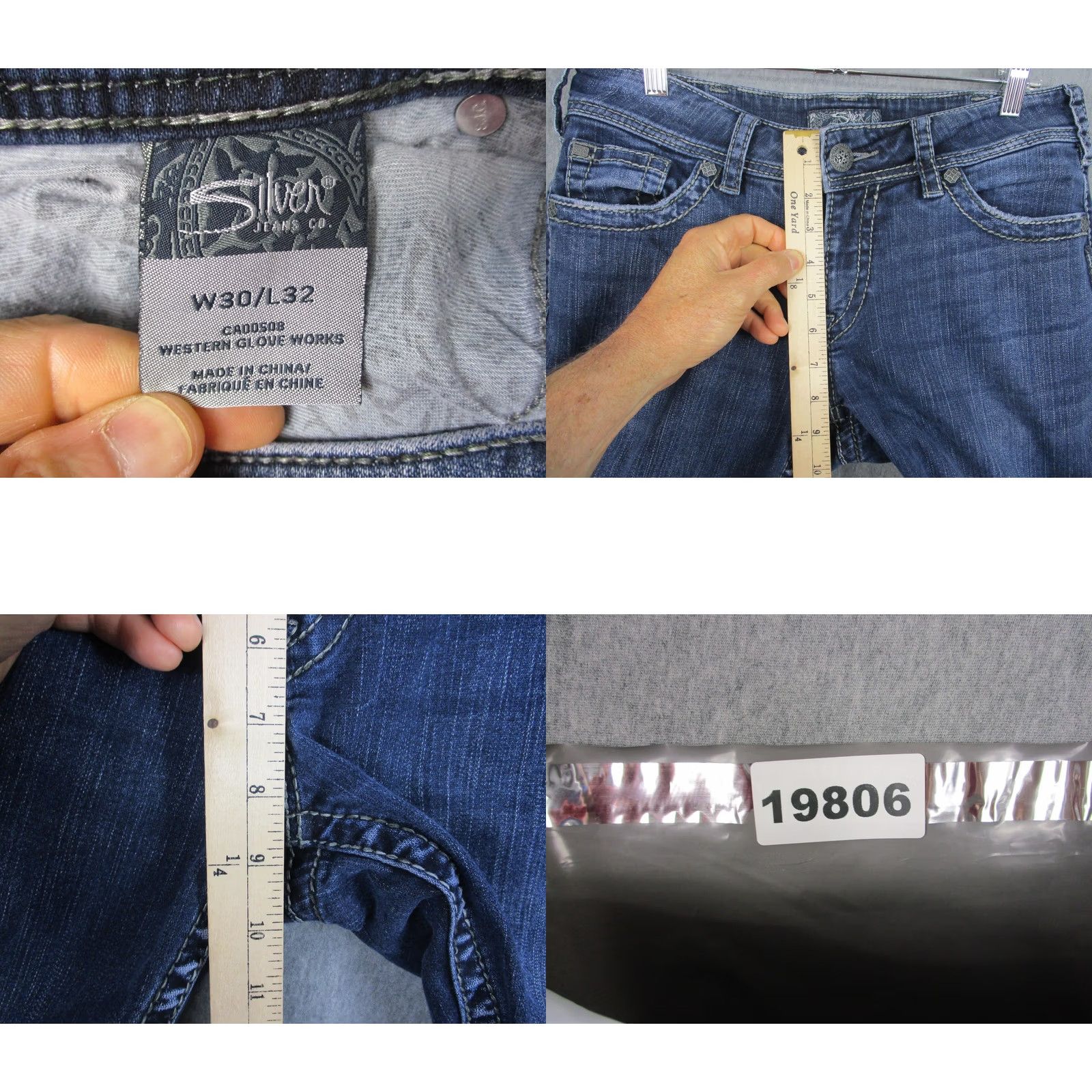 Silver Jeans Co. Silver Jeans Co Suki Surplus Womens Jeans W30 L32 Blue Mid Rise Bootcut Shoes/Denim 5-Pocket Embroidered Distressed Vintage No N/A Size 30" / US 8 / IT 44 - 10 Thumbnail