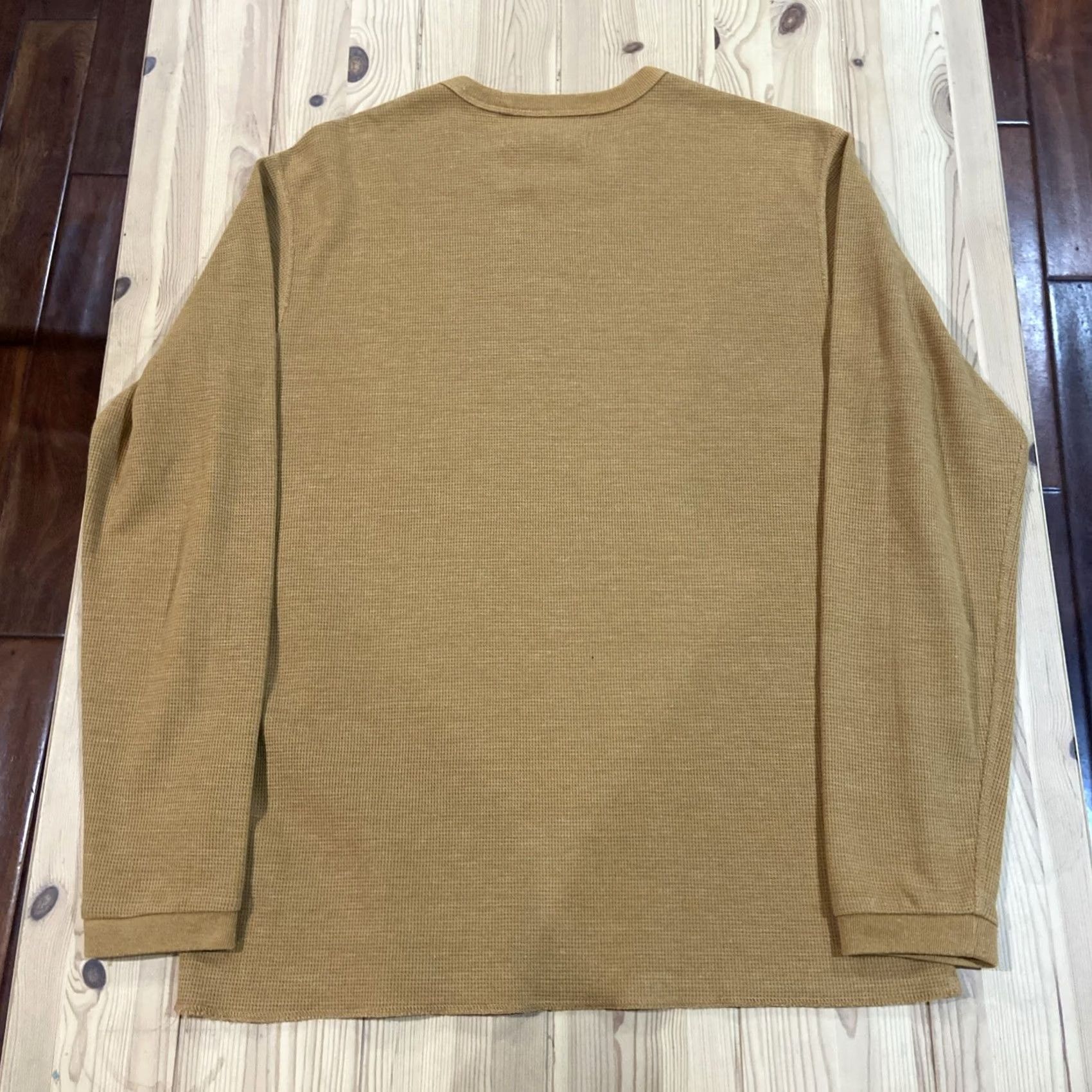 Outerknown Outerknown Shirt Mens S Orange Thermal Waffle Knit Long Sleeve Outdoor T-Shirt Mens Size US S / EU 44-46 / 1 - 5 Thumbnail