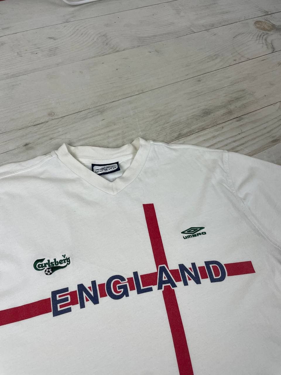 Umbro Vintage Umbro England Football Shirt Soccer Jersey 00s Size US L / EU 52-54 / 3 - 5 Thumbnail