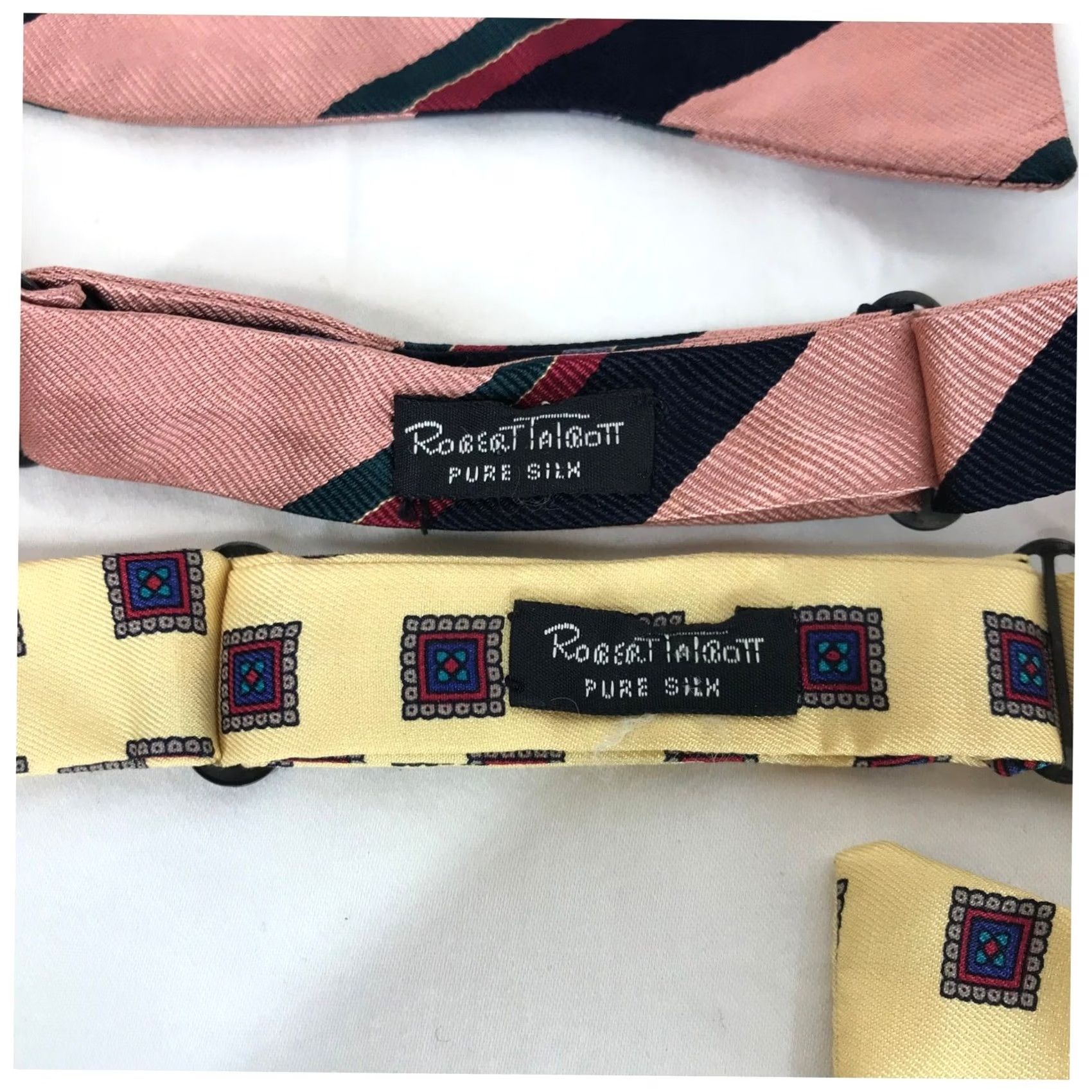 Robert Talbott Robert Talbott & More Bow Tie Lot 4pc Silk Self-Tie Striped Geometric Medallion Men Size One Size Multicolor Classic Size ONE SIZE - 5 Thumbnail