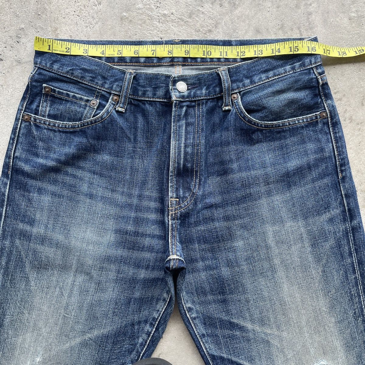 Japanese Brand W33x28.5💥 Vintage Japanese Faded Jeans Pants Denim Size US 33 - 5 Thumbnail