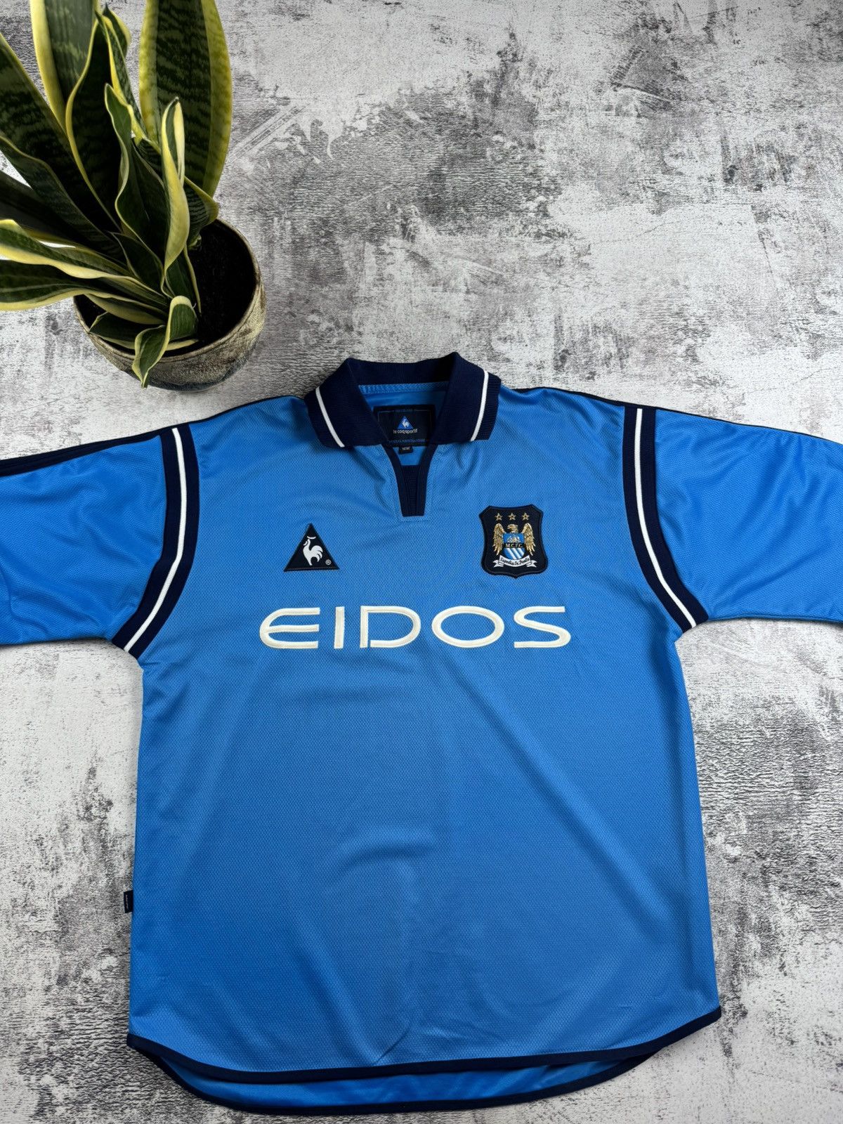 Le Coq Sportif Manchester City 38/40 2001/2002 Football Shirt Jersey Kit Size US M / EU 48-50 / 2 - 4 Thumbnail