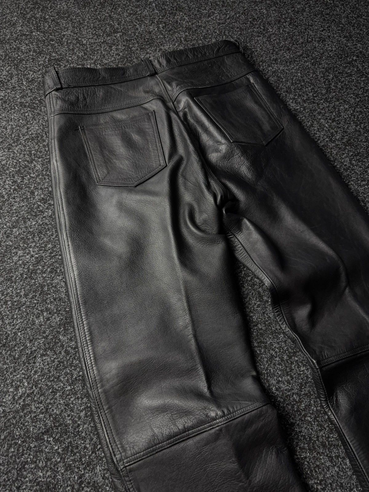 Leather Y2K Vintage Leather Pants Opium Style Alt Biker USA Rare Size US 35 - 15 Thumbnail