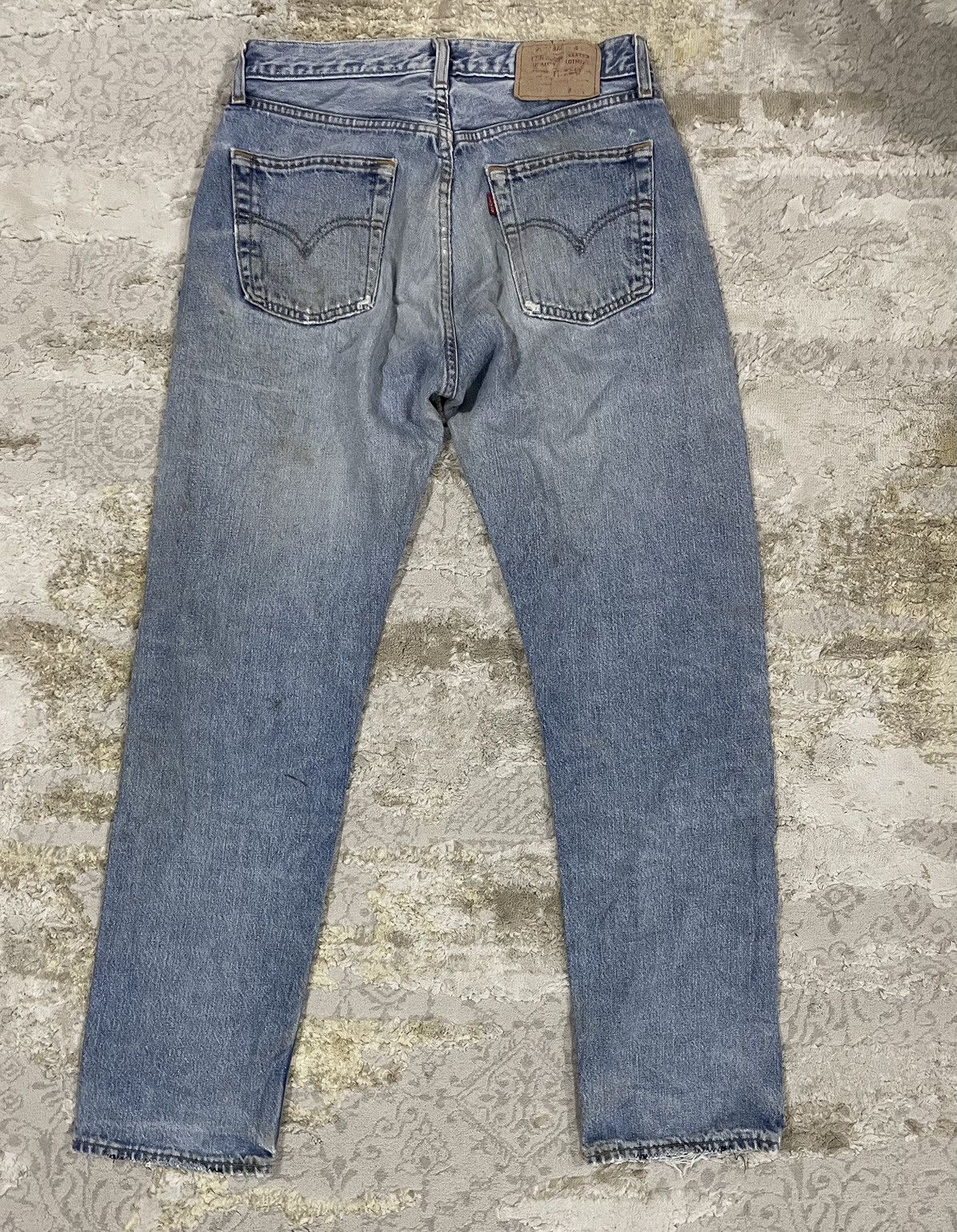 Levi's Vtg Levis 501 EU distressed patchwork sashiko boro Size US 31 - 3 Thumbnail