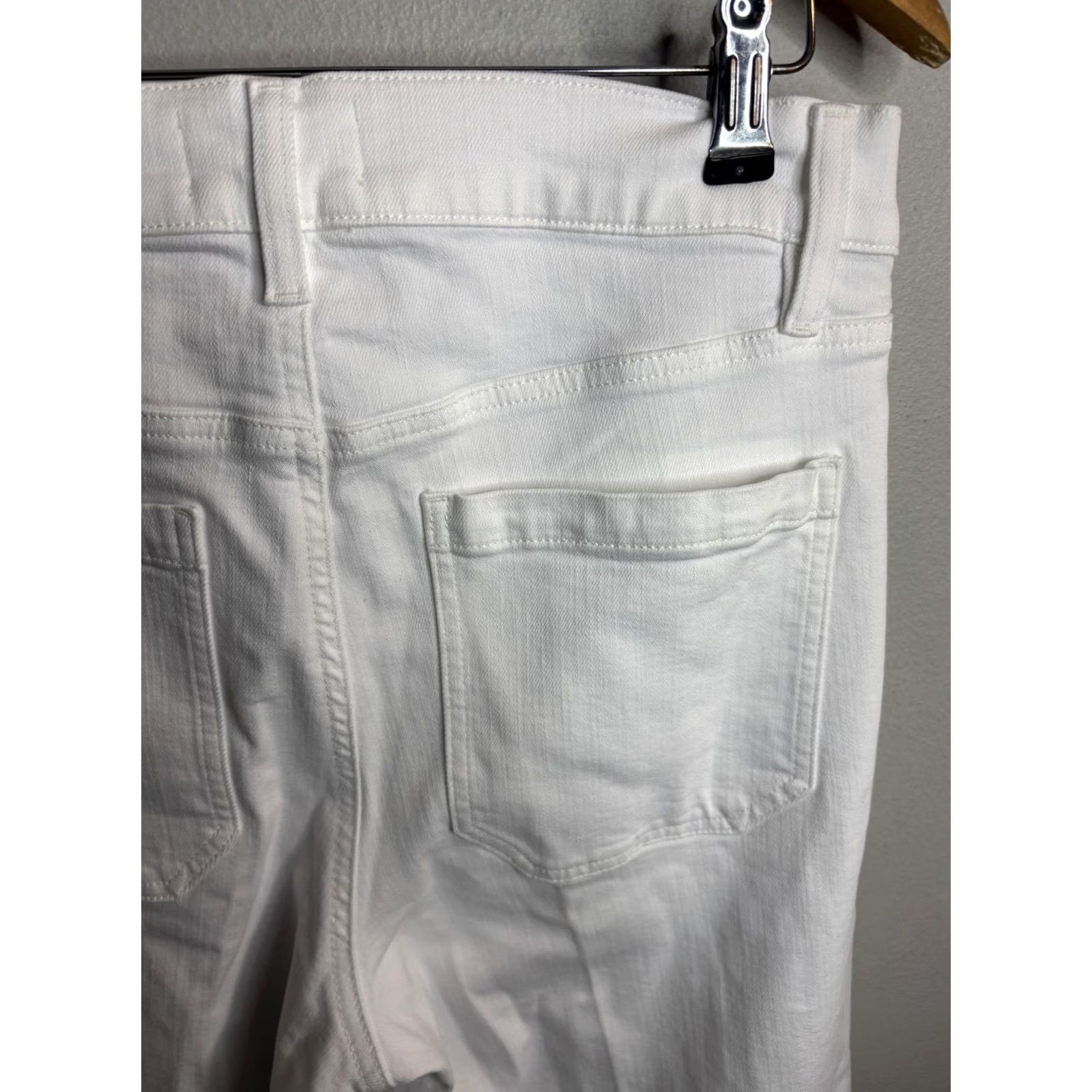 Frame VINTAGE FRAME Le Slim Palazzo Jeans Womens White High Rise Wide-Leg Patch Pockets Denim Size 30" / US 8 / IT 44 - 6 Thumbnail