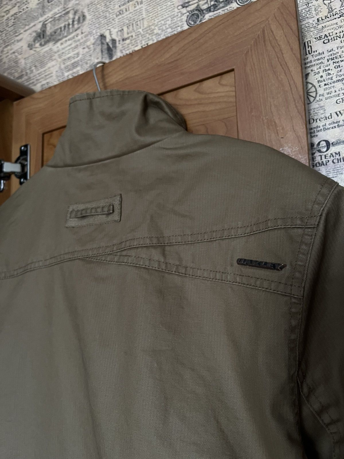 Oakley Oakley Waxed Jacket Olive Military Style Metal Logo Size M Size US M / EU 48-50 / 2 - 8 Thumbnail
