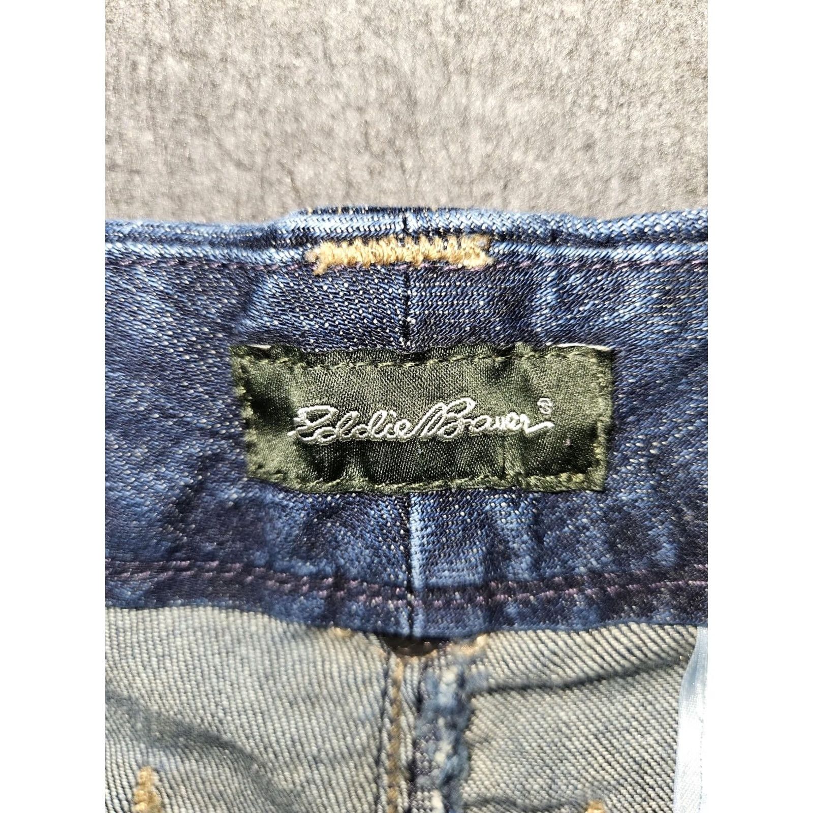 Eddie Bauer Eddie Bauer Jeans Womens 6P Blue Dark Wash Mid Rise Wide-Leg Stretch Denim Pants Size 28" / US 6 / IT 42 - 2 Thumbnail