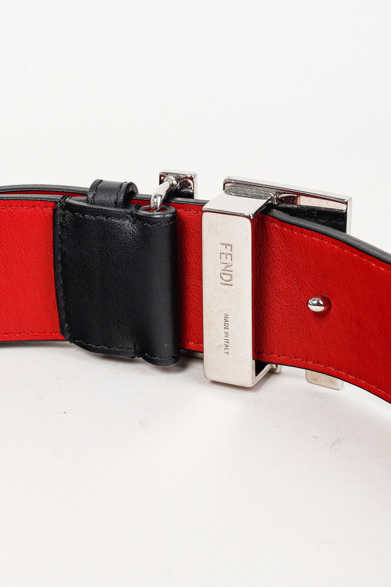Fendi Fendi Black Monogram-Embossed Logo-Buckle Belt Size ONE SIZE - 4 Thumbnail