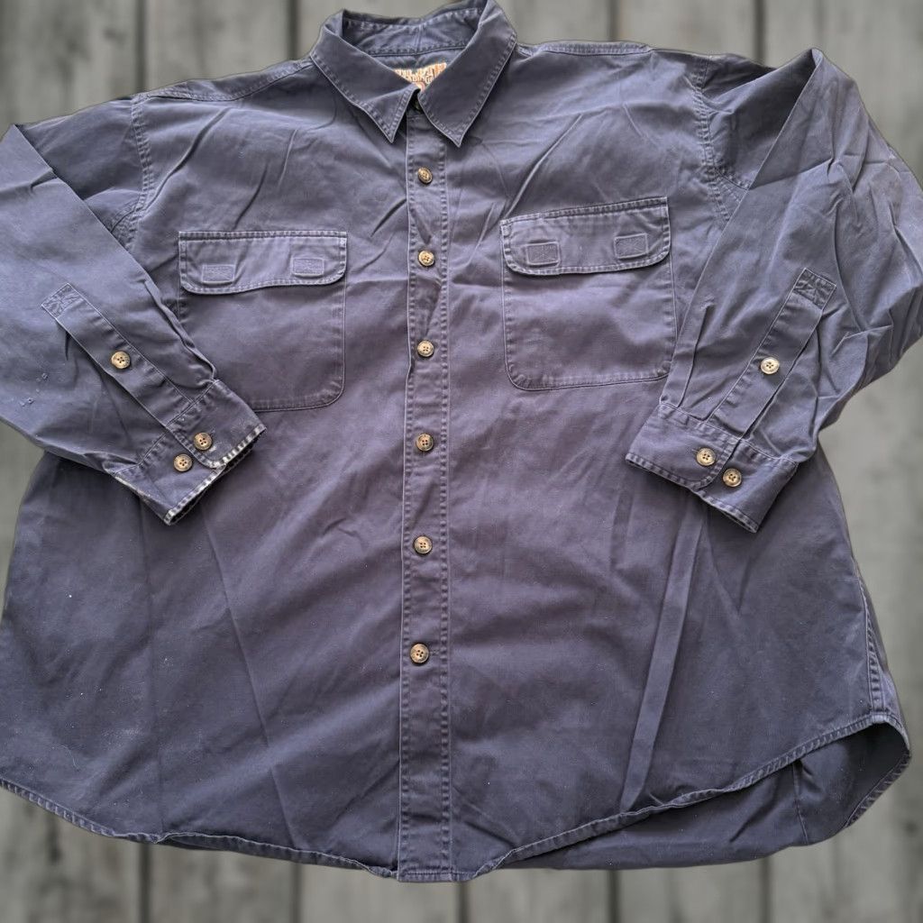 Vintage Duluth Shirt Mens 2XL Blue Long Sleeve Twill Button Up Workwear Cotton Size US XXL / EU 58 / 5 - 1 Thumbnail