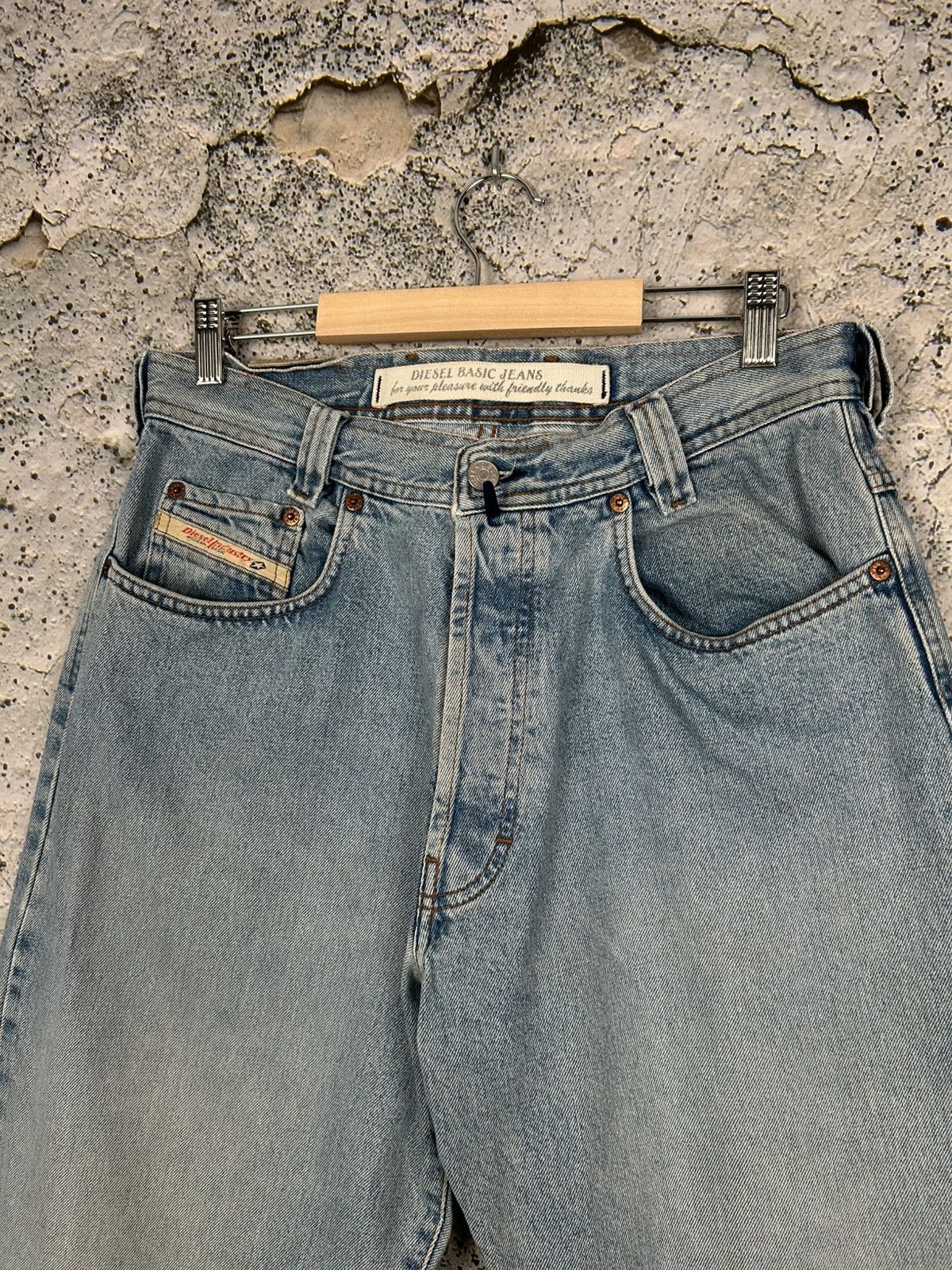 Diesel Vintage Diesel Industry Y2K Blue Denim 00s Skateboarding Size US 33 - 4 Thumbnail