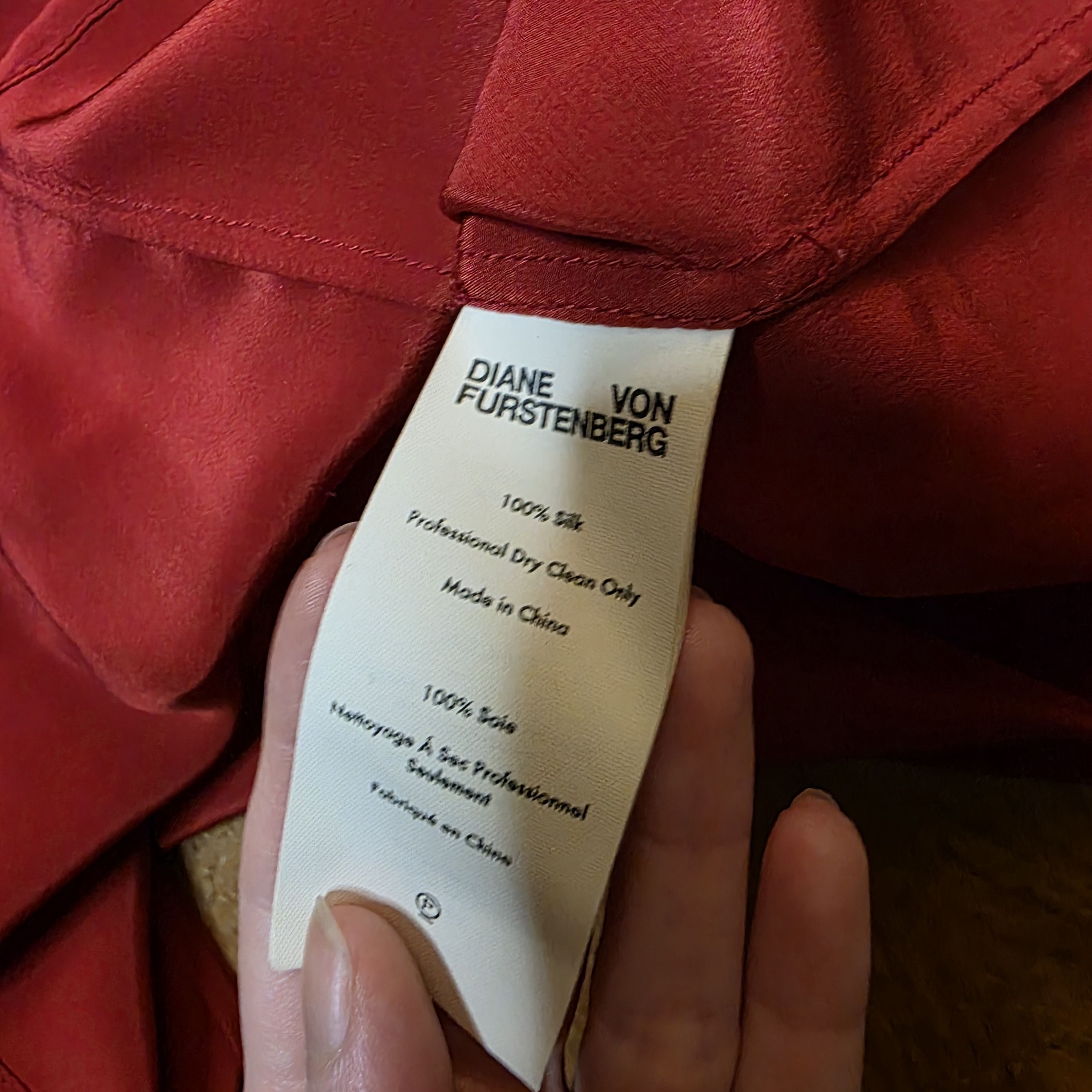 Diane von Furstenberg Diane Von Furstenberg Red Silk Blouse Size XS / US 0-2 / IT 36-38 - 9 Thumbnail