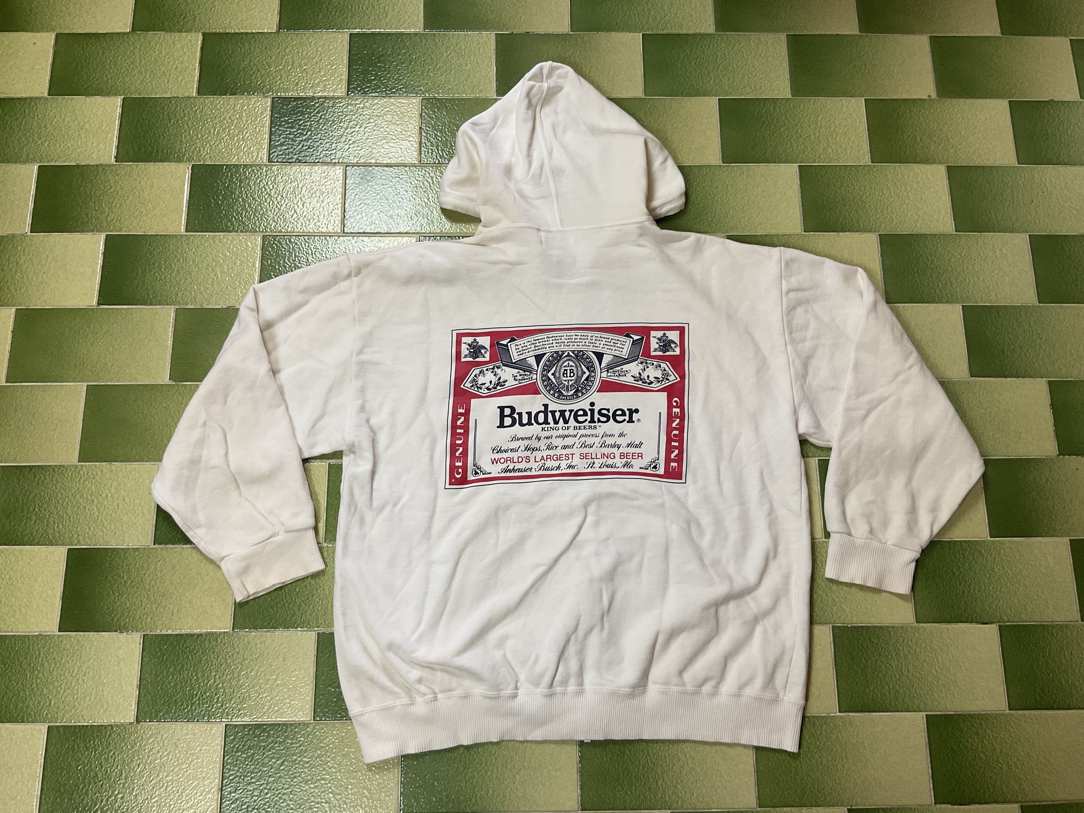Budweiser NASCAR Vintage Vintage 90s Budweiser King of Beer Hoodie Full Zip Jacket Grailed