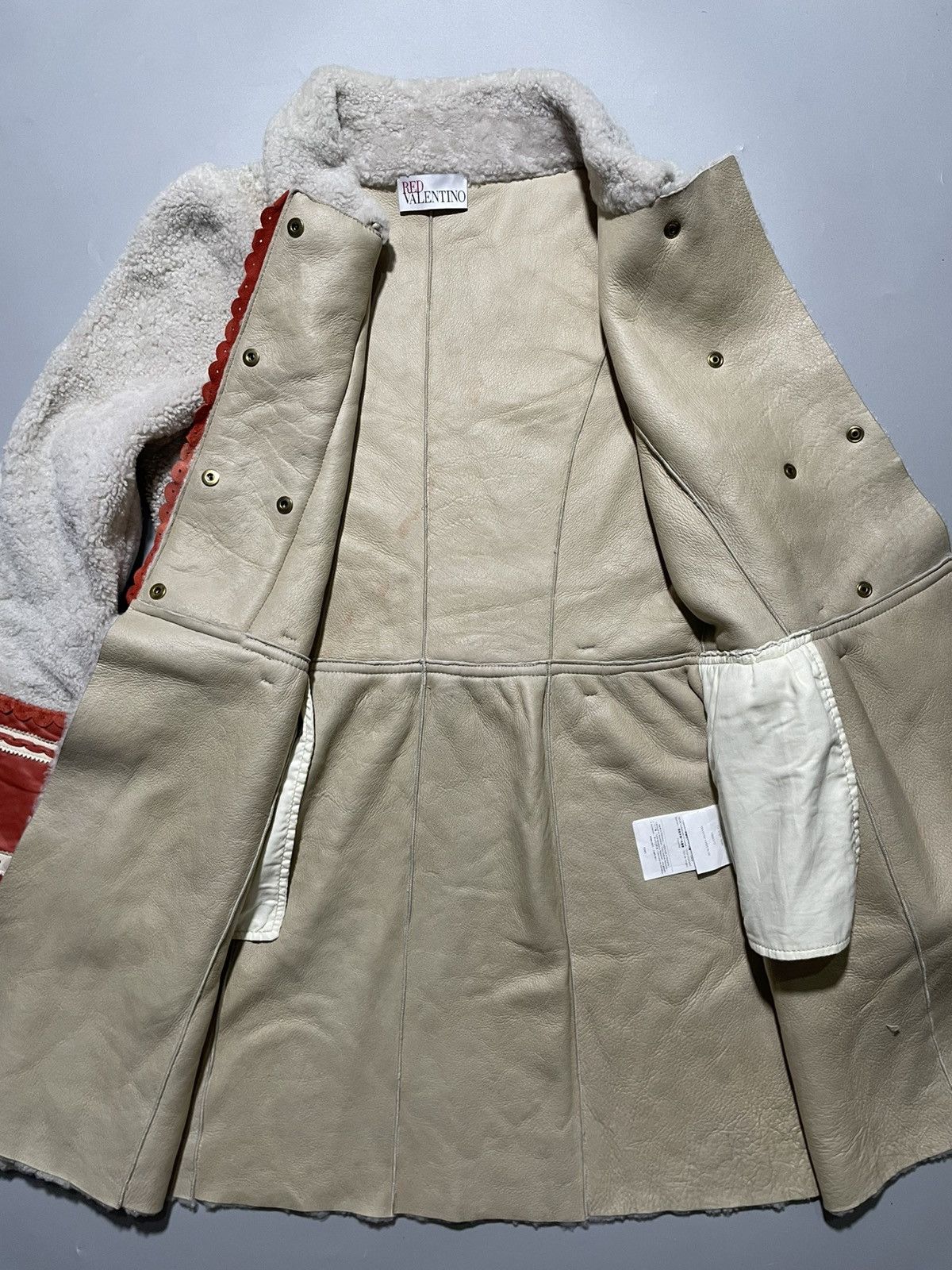 RED Valentino Red Valentino Lamb Fur Trench Coat Size S / US 4 / IT 40 - 6 Thumbnail