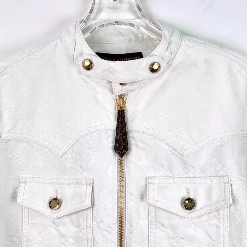 Louis Vuitton Louis Vuitton 23 white logo cotton zippered long-sleeved d Size XS / US 0-2 / IT 36-38 - 4 Thumbnail