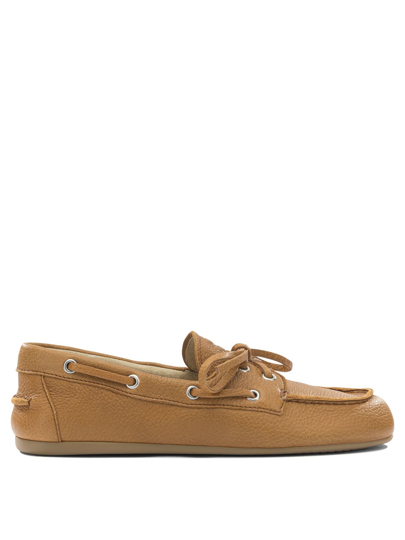 Miu Miu Miu Miu Hammered Leather Lace-Up Boat Loafers IT 40 Women - USA Duties Paid Size US 10 / IT 40 - 1 Thumbnail
