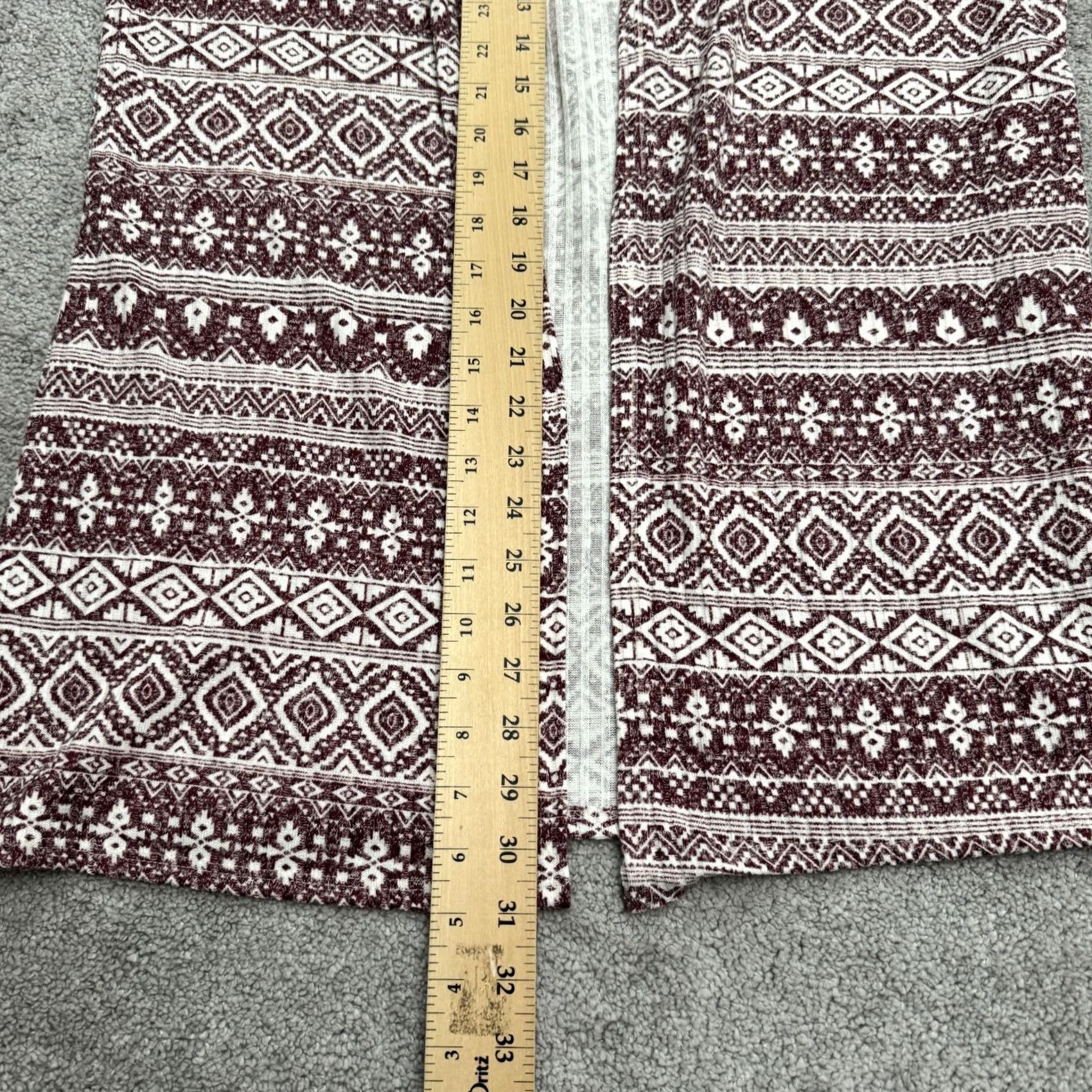 Vintage Charlotte Russe Geometric Aztec Open Cardigan Sweater Womens XL Maroon White Size XL / US 12-14 / IT 48-50 - 7 Thumbnail
