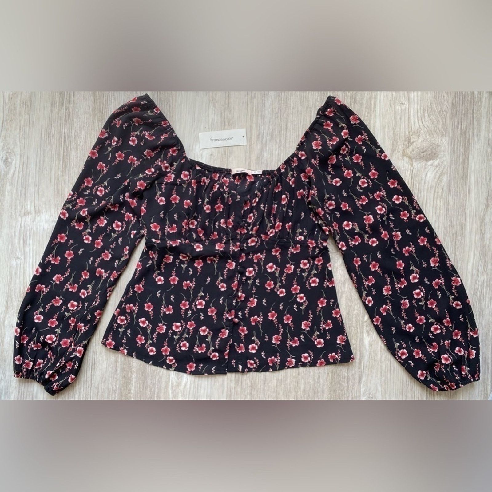Other Francesca’s Mi Ami | Floral Long Sleeve Blouse | NWT | XS Size XS / US 0-2 / IT 36-38 - 1 Thumbnail