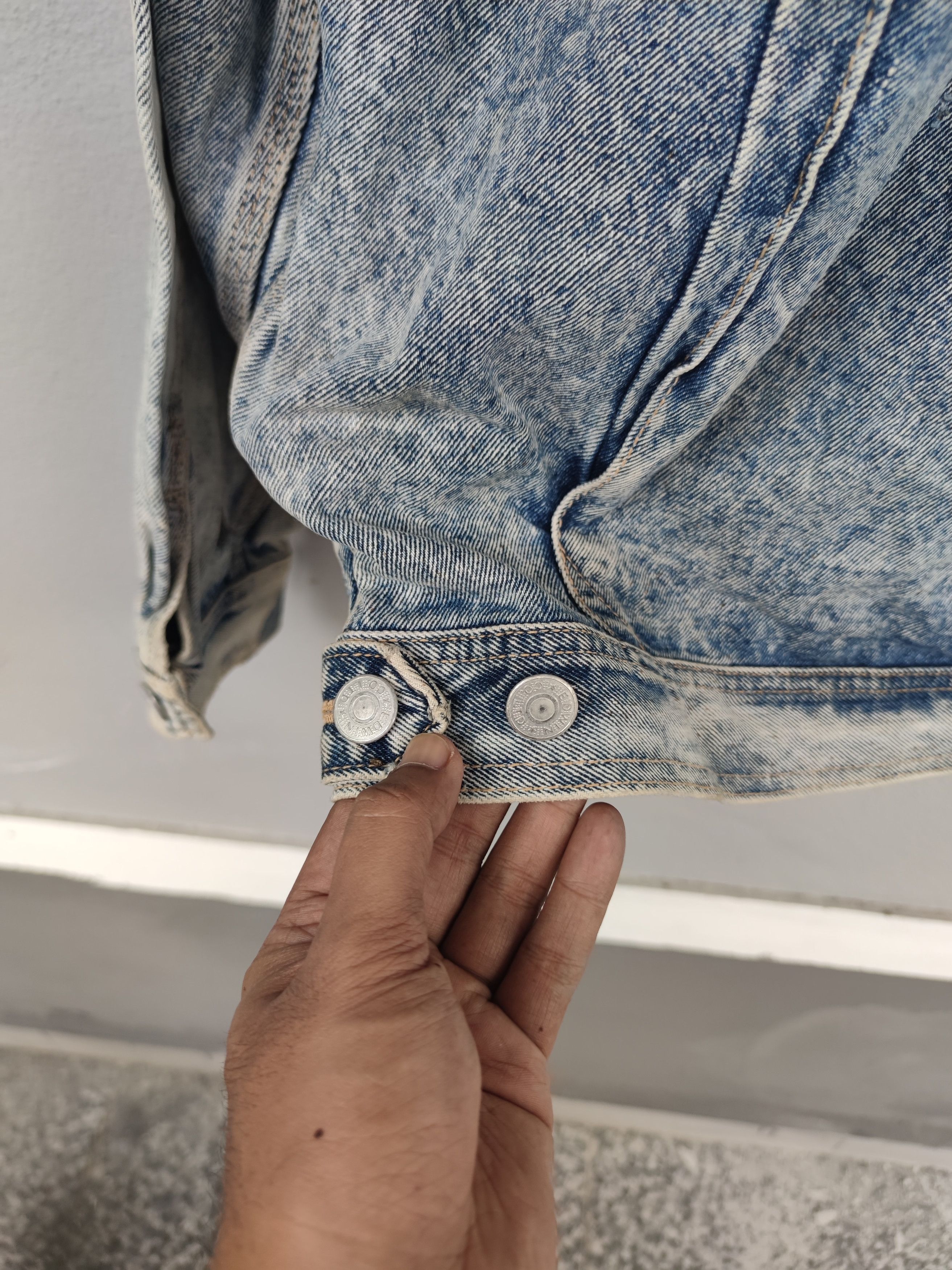 Edwin Vtg Edwin Denim Jacket Lucky Strike Penzoil Bel-Ray Oneal Size US L / EU 52-54 / 3 - 13 Thumbnail