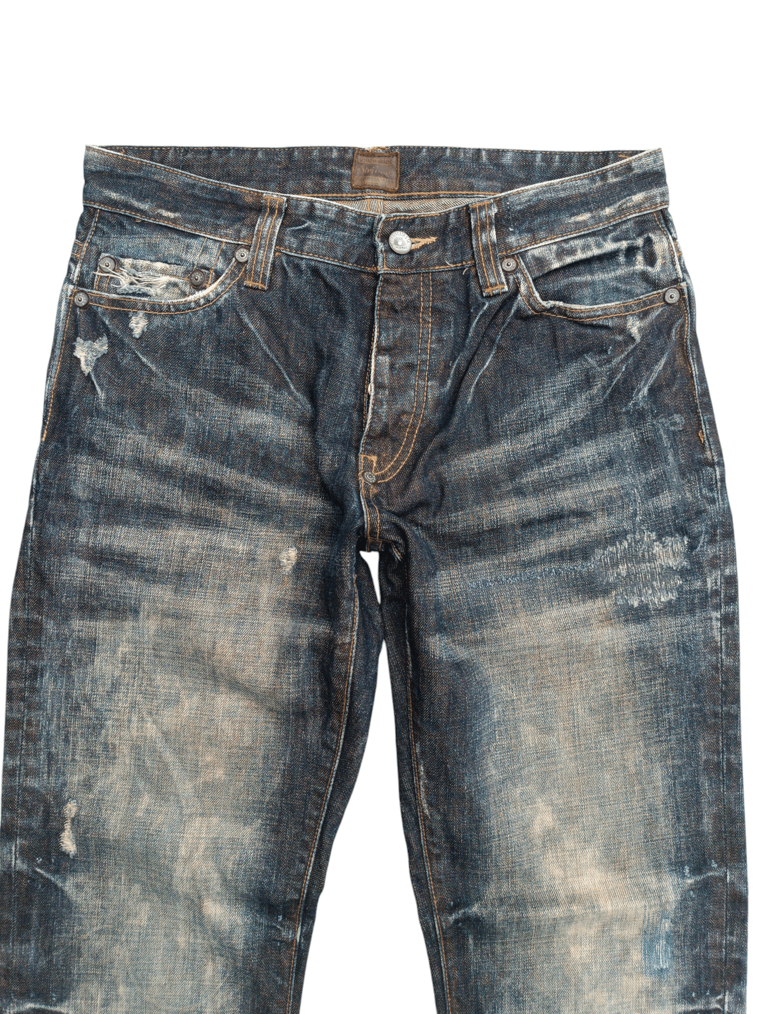 Tornado Mart STRIVERS & CO UNION MADE TIE DYE DISTRESSED WHISKERS FADED Size US 30 / EU 46 - 10 Thumbnail