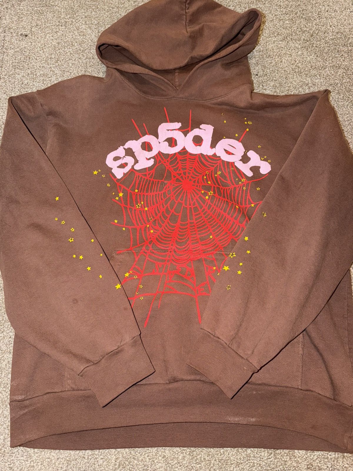 Sp5der Brown Sp5der Hoodie Size US L / EU 52-54 / 3 - 1 Thumbnail