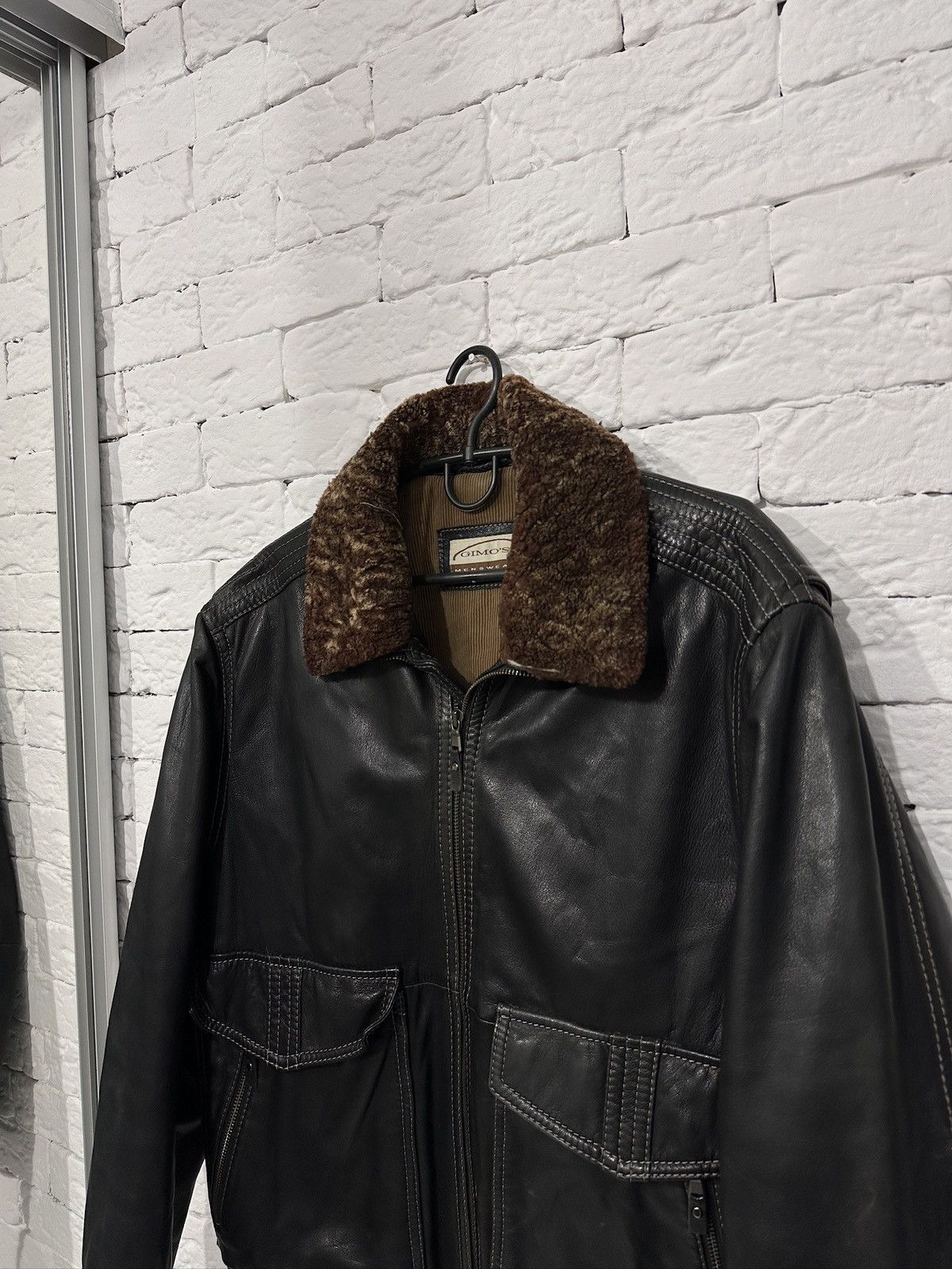 Gimo's Gimo’s Italy Leather Jacket – 100% Pelle Leather – Black Size US L / EU 52-54 / 3 - 2 Thumbnail