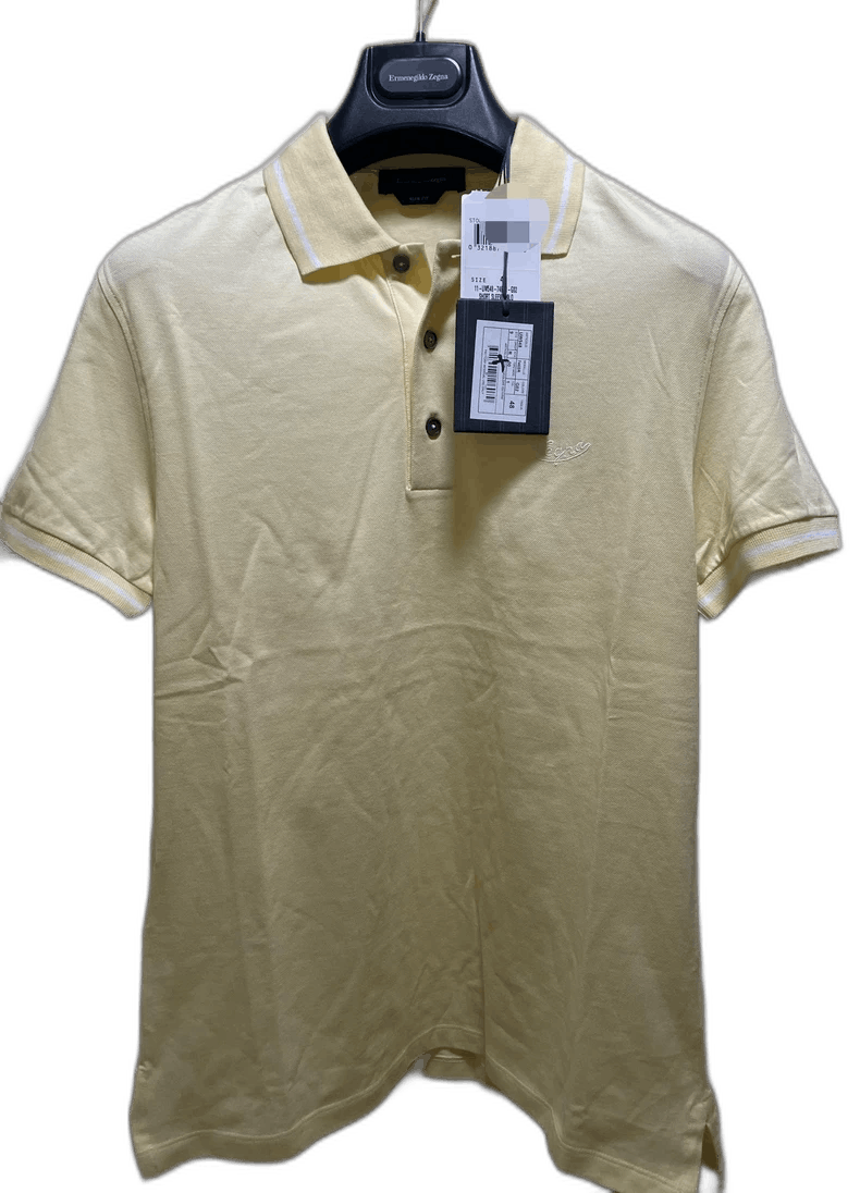 Ermenegildo Zegna Ermenegildo Zegna Slim Fit Yellow Polo Shirt Size US S / EU 44-46 / 1 - 1 Thumbnail