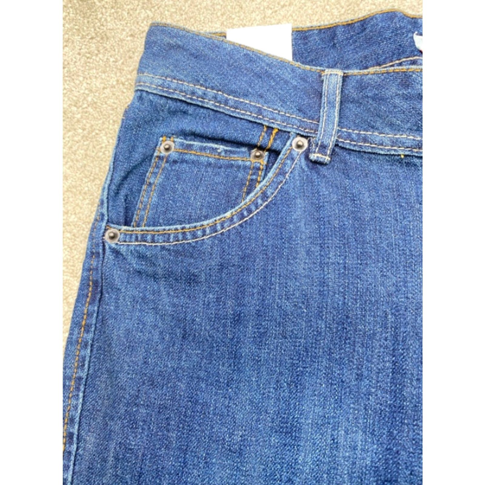 Denime Dear Amanda Bynes NWT Jeans Women's 6S (30x31) Blue Denim Bootcut Flare Low Rise Jeans Women's 6S NWT Size 28" / US 6 / IT 42 - 2 Thumbnail