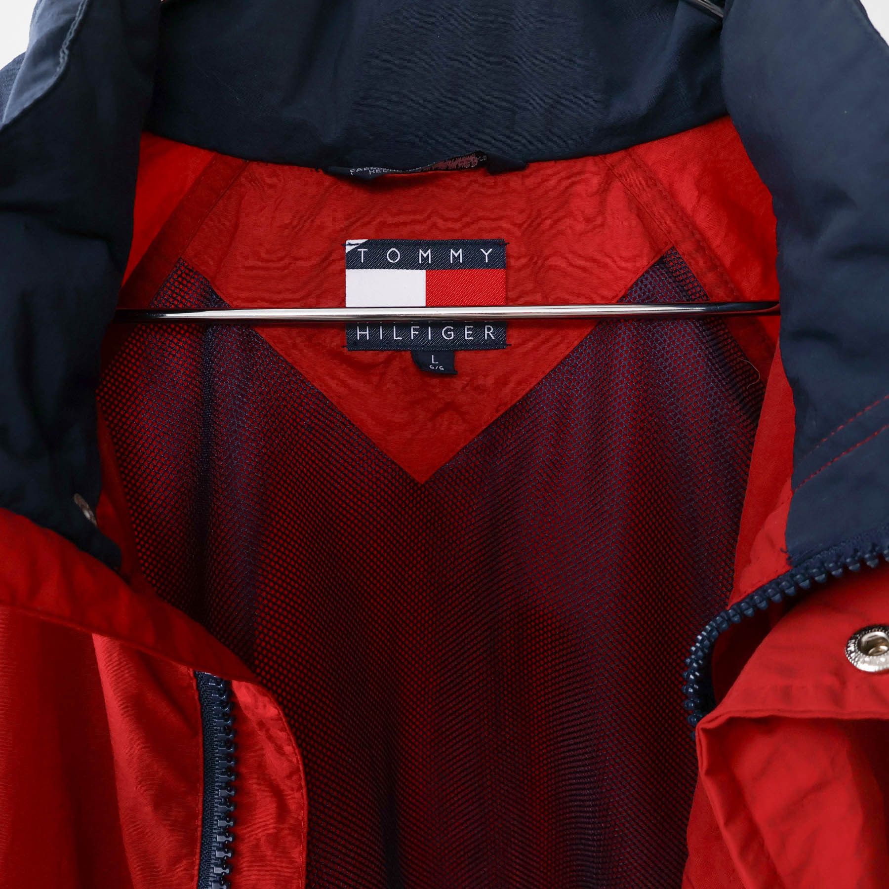 Vintage VTG 90's Tommy Hilfiger Spellout Flag Logo Sailing Jacket Size US L / EU 52-54 / 3 - 8 Thumbnail