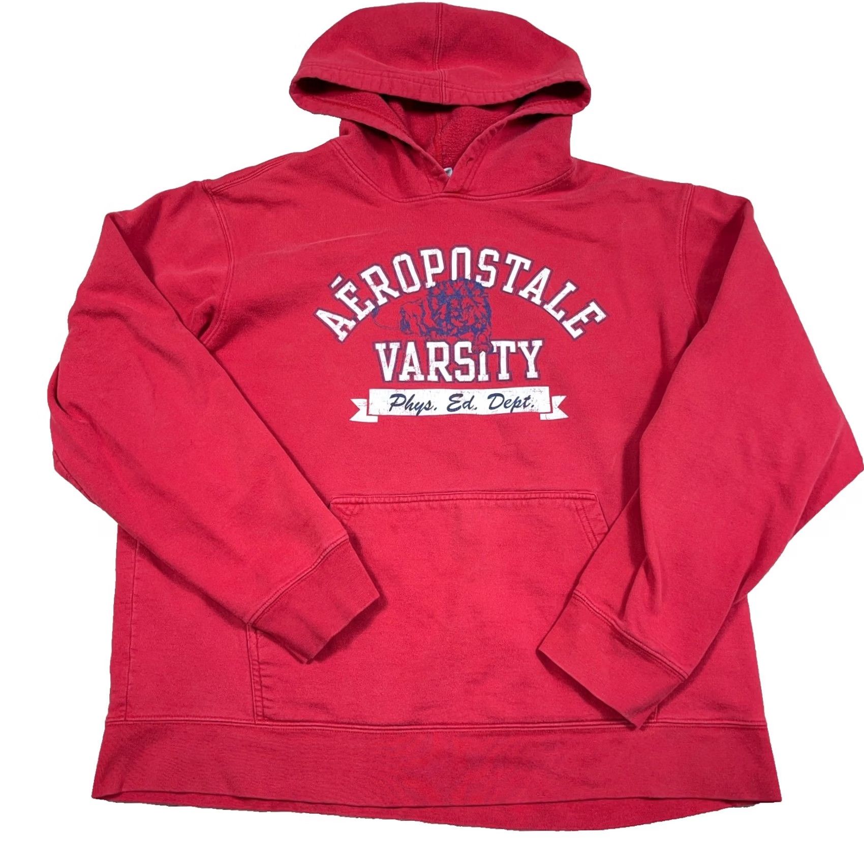 Aeropostale VINTAGE Aeropostale Hoodie Men XL Red Sweatshirt Spellout Boxy 2000s Varsity Logo Graphic Print Hooded Size US XL / EU 56 / 4 - 2 Thumbnail