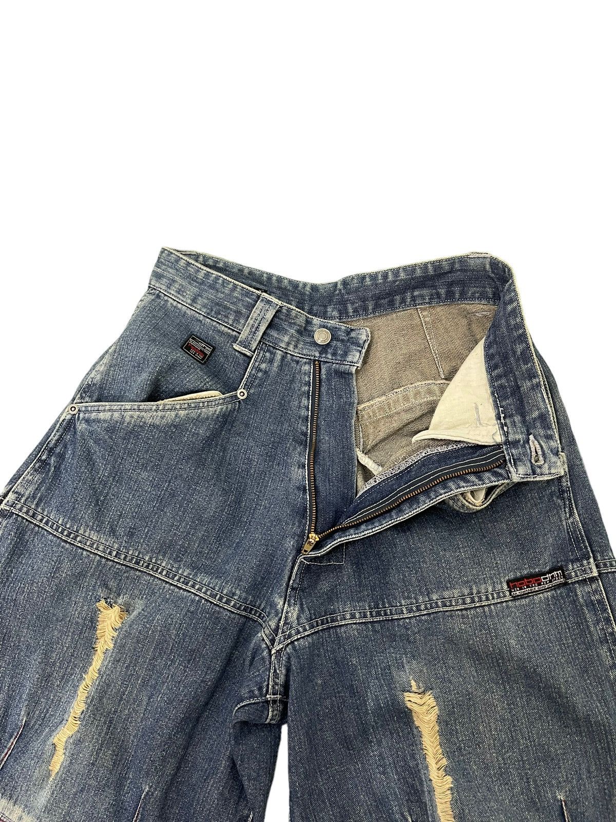 Japanese Brand Baggy Jeans Hobo Distress Wide Denim Skateboards 6🟦4 Size US 29 - 12 Thumbnail