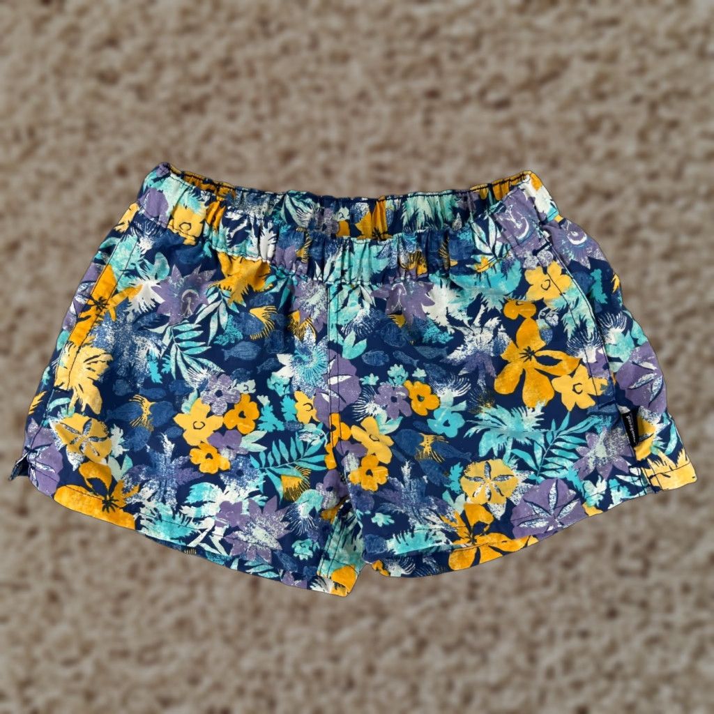Patagonia Patagonia Shorts Women XS Blue Floral Barely Baggies 2.5" Nylon Logo Beach Hiking Walking 90s? Size 26" / US 2 / IT 38 - 1 Thumbnail