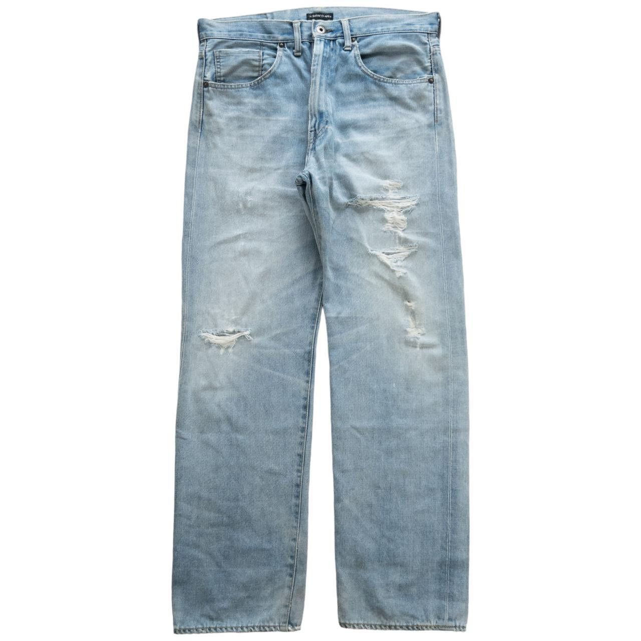 Bape Vintage BAPE Embroidered Denim Jeans Size W34 Size US 34 / EU 50 - 3 Thumbnail