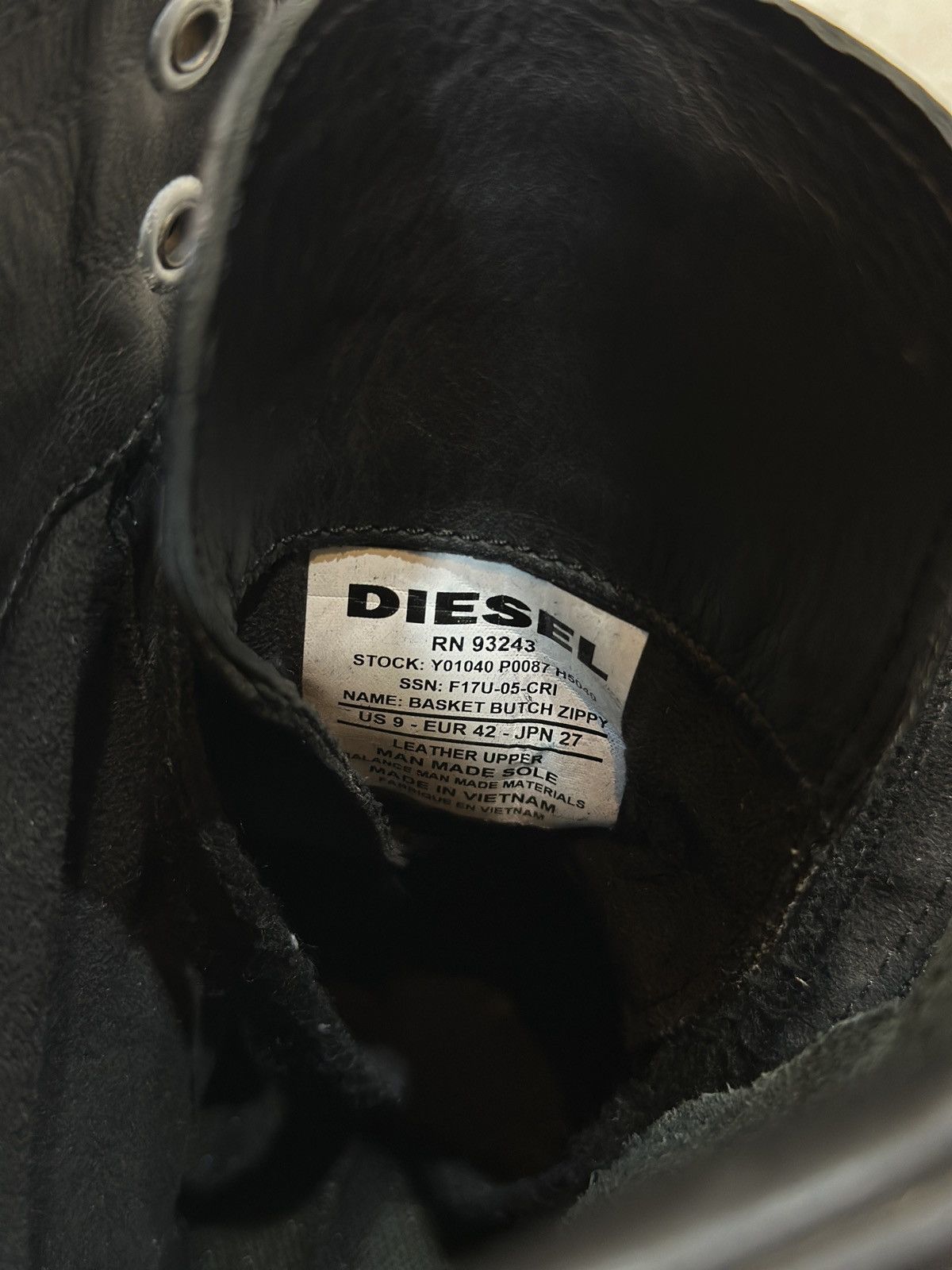 Diesel (FW17) BASKET BUTCH ZIPPY BOOTS Size US 9 / EU 42 - 11 Thumbnail