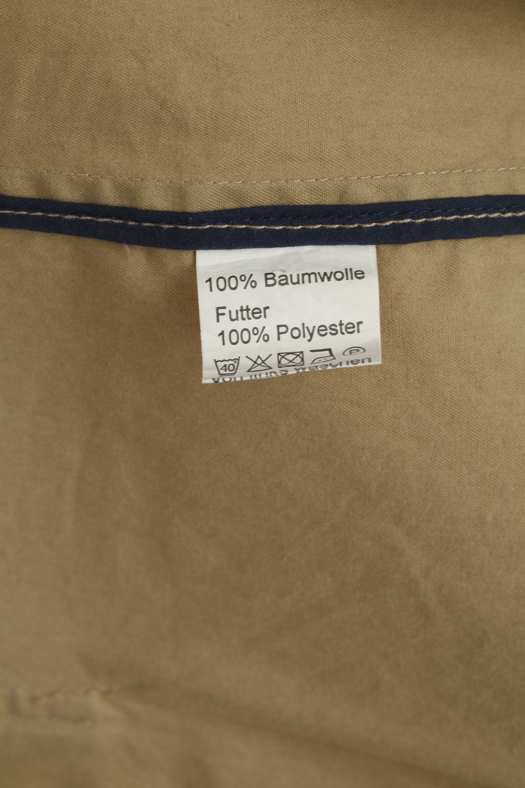 Vintage Peckott Women L Coat Beige Cotton Trench 6280 Size L / US 10 / IT 46 - 4 Thumbnail