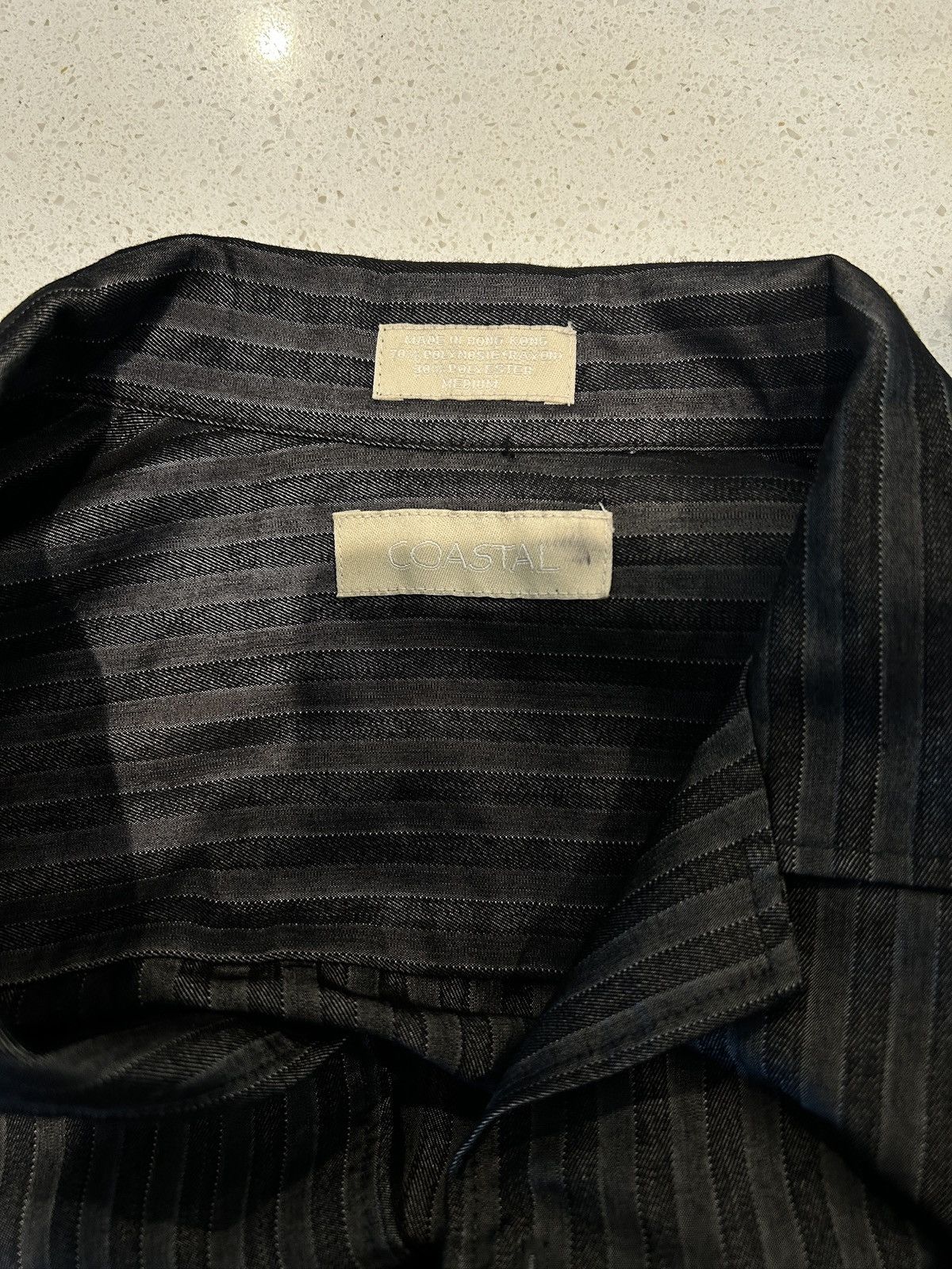 Vintage Black stripe camp collar shirt Size US M / EU 48-50 / 2 - 2 Thumbnail