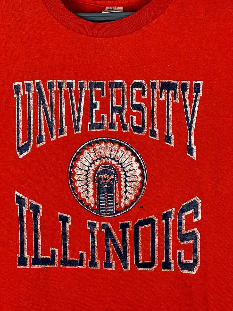 Champion 90s UNIVERSITY ILLINOIS Logo Champion Single Stitch T Shirt Size US L / EU 52-54 / 3 - 4 Thumbnail
