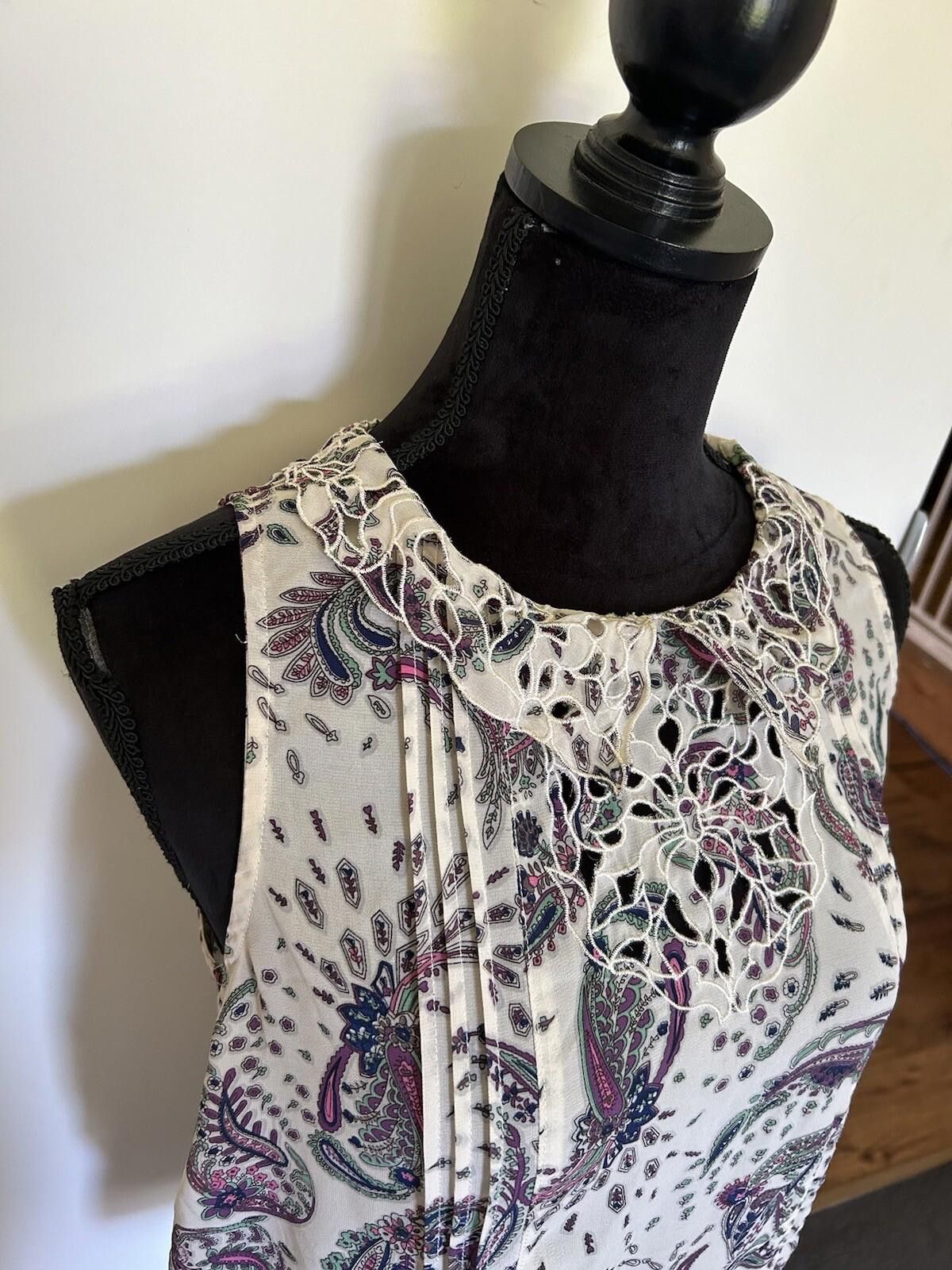 Portland Leather Portmans Corporate Singlet Blouse Paisley - Size 10 (002) Size M / US 6-8 / IT 42-44 - 4 Thumbnail
