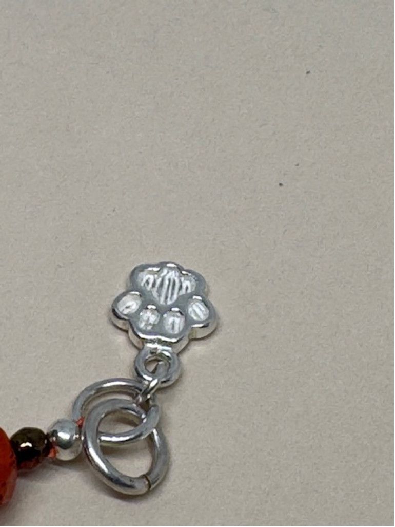 The Unbranded Brand Sterling Silver Paw Print Bracelet – 7" Size ONE SIZE - 7 Thumbnail