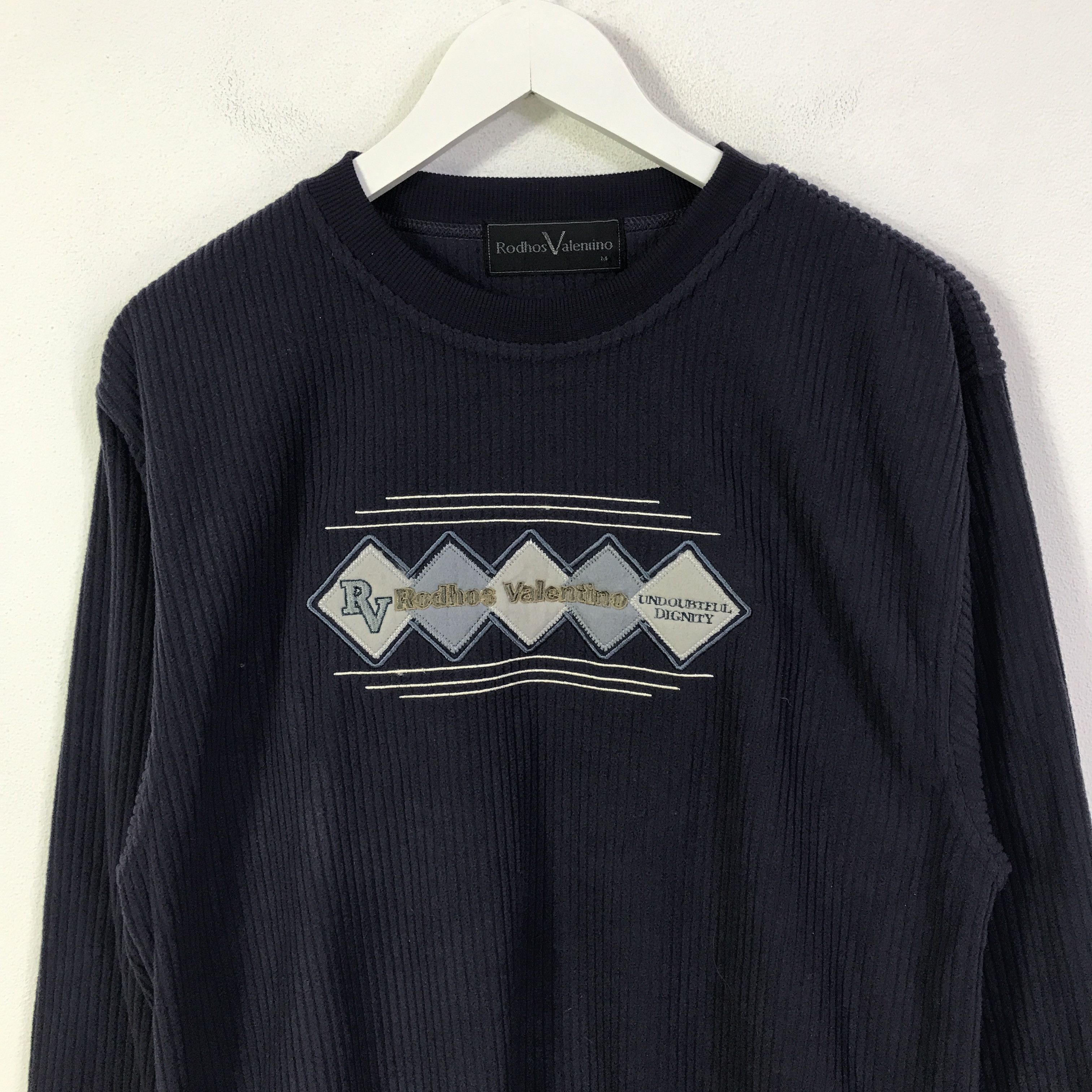 Japanese Brand rodhos valenrino sweatshirt K114B22 Size US M / EU 48-50 / 2 - 2 Thumbnail